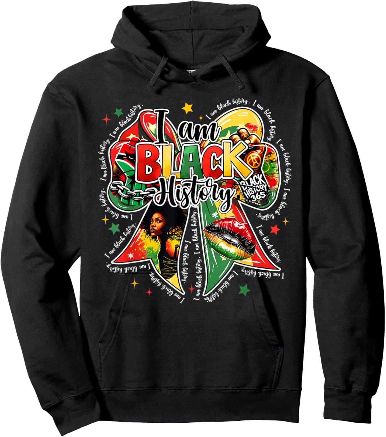 I Am Black History Coquette Bow Girl Women Hoodie - Hoodie | Black