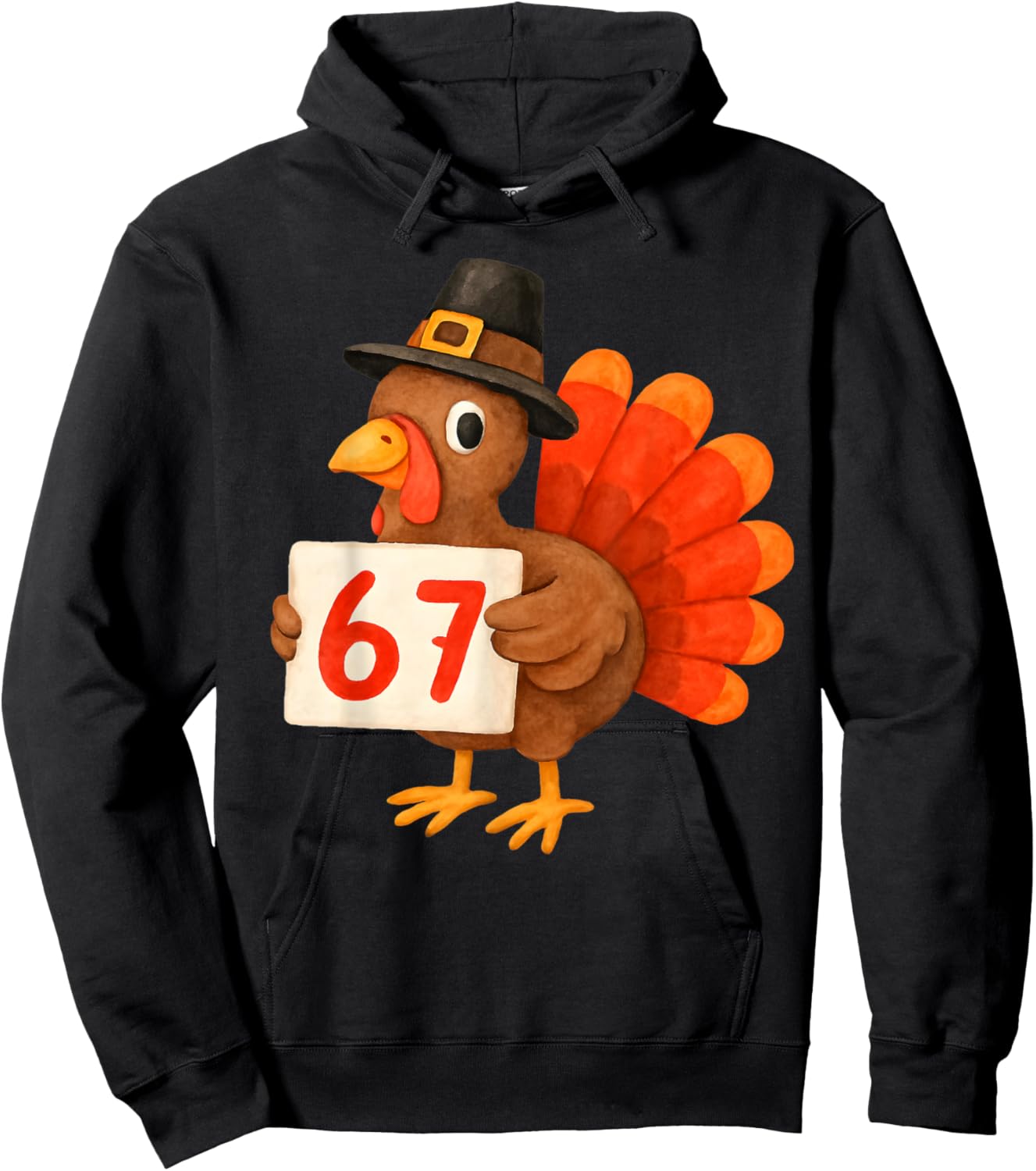 67 Meme Humor 6-7 Funny Six Seven Thanksgiving Turkey 6 7 Hoodie - Hoodie | Black