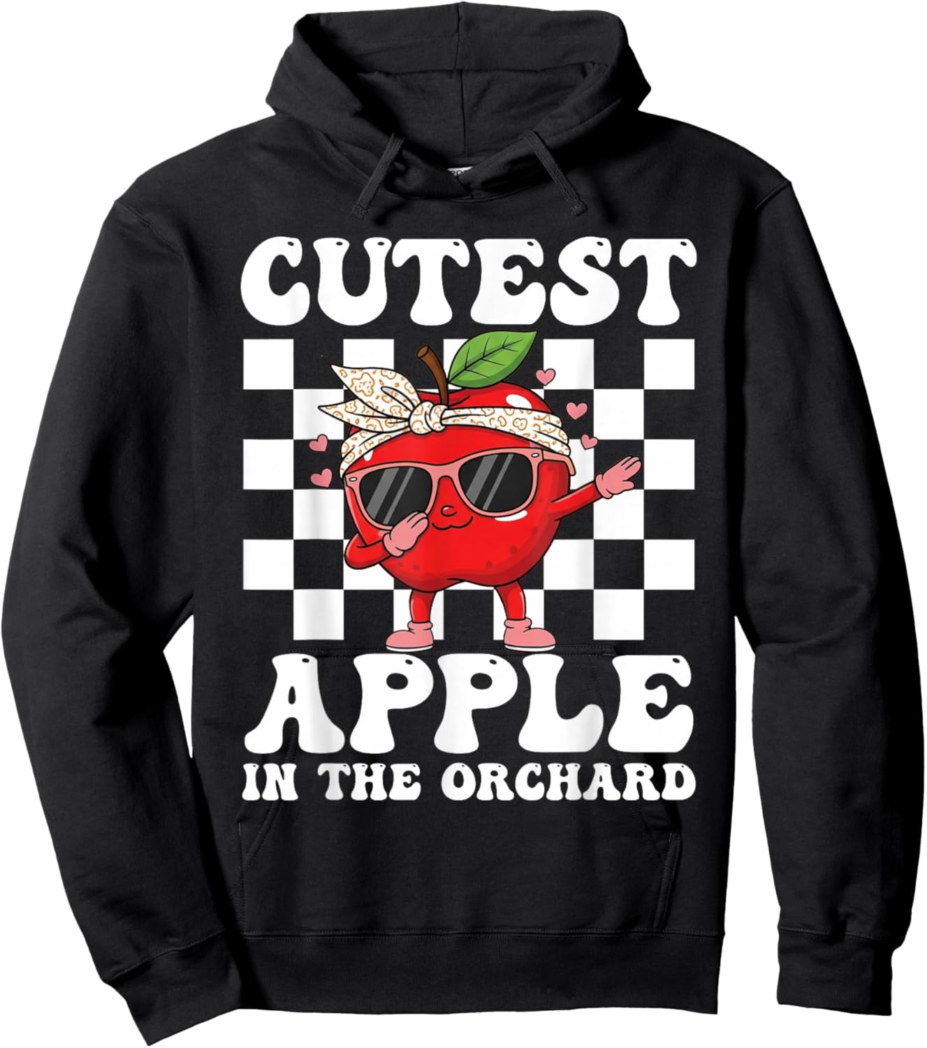 Cutest Apple in The Orchard Dabbing Apple Picking Season Hoodie - Hoodie | Black