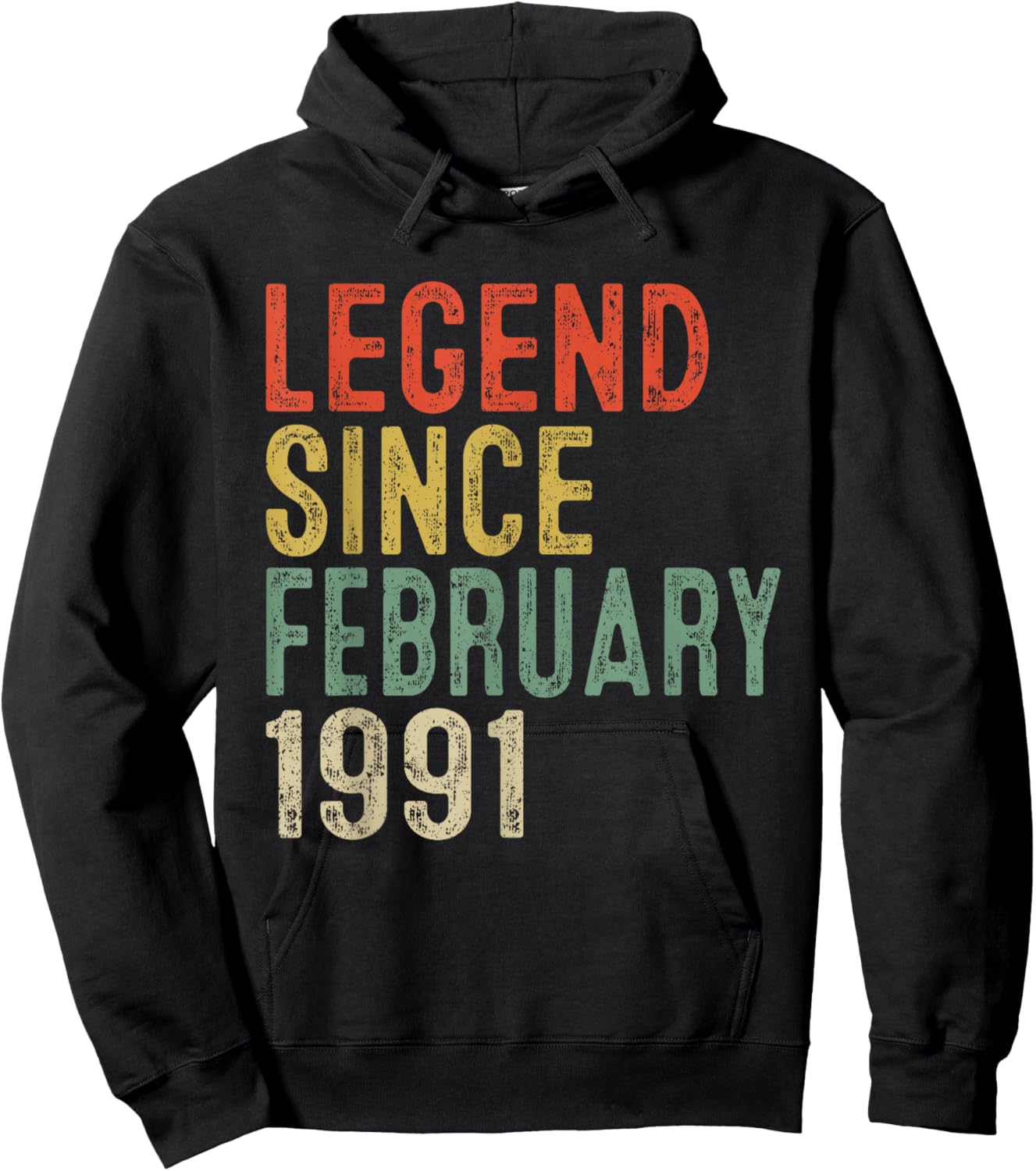 Legend Since February 1991 35th Birthday Gifts 35 Year Old Hoodie - Hoodie | Black