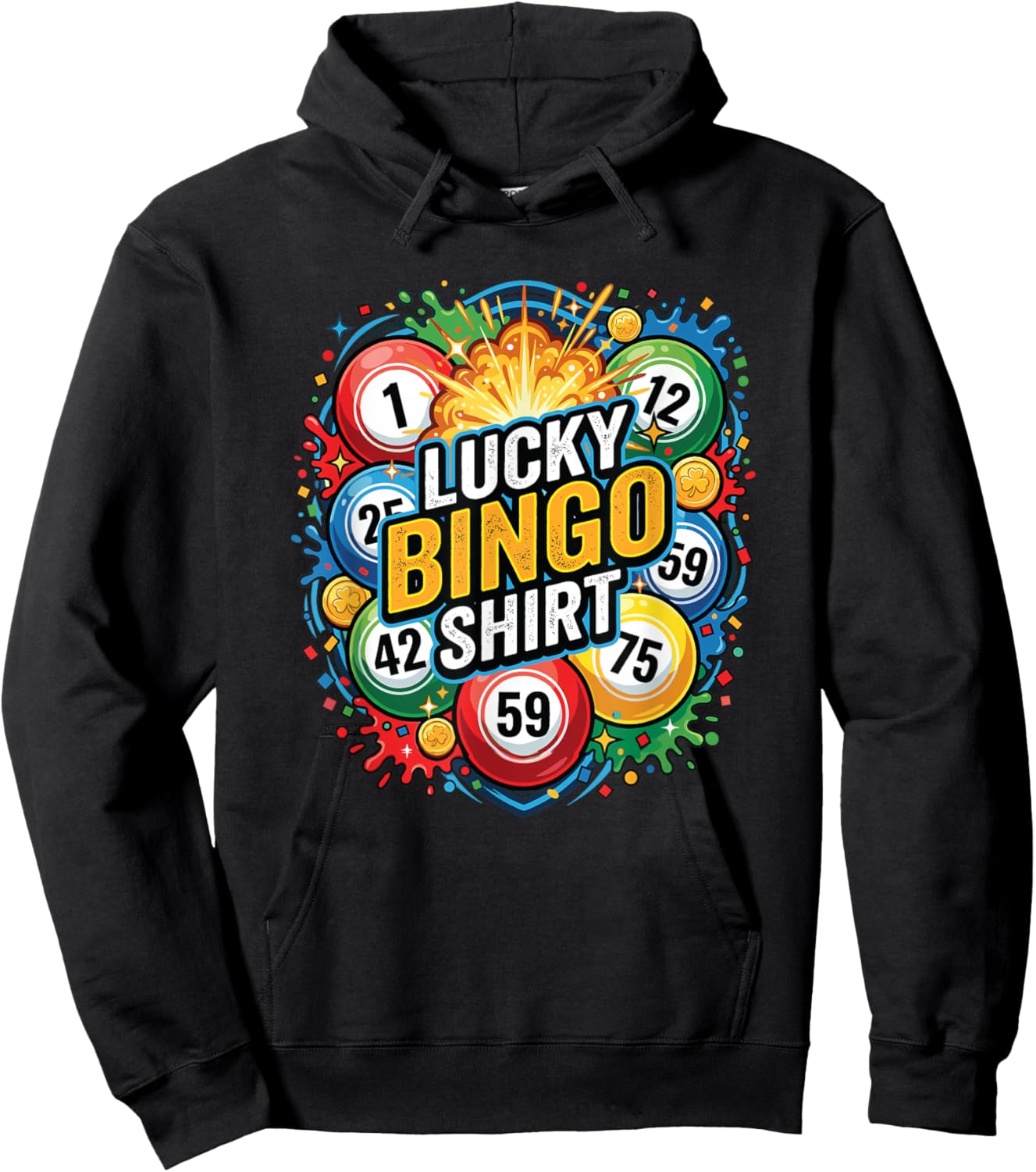 Lucky Bingo Game Player Quote This is My Lucky Bingo Hoodie - Hoodie | Black