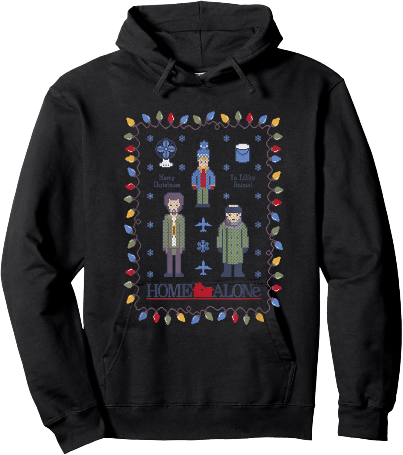Home Alone Vintage Christmas Holiday Bandits Hoodie - Hoodie | Black