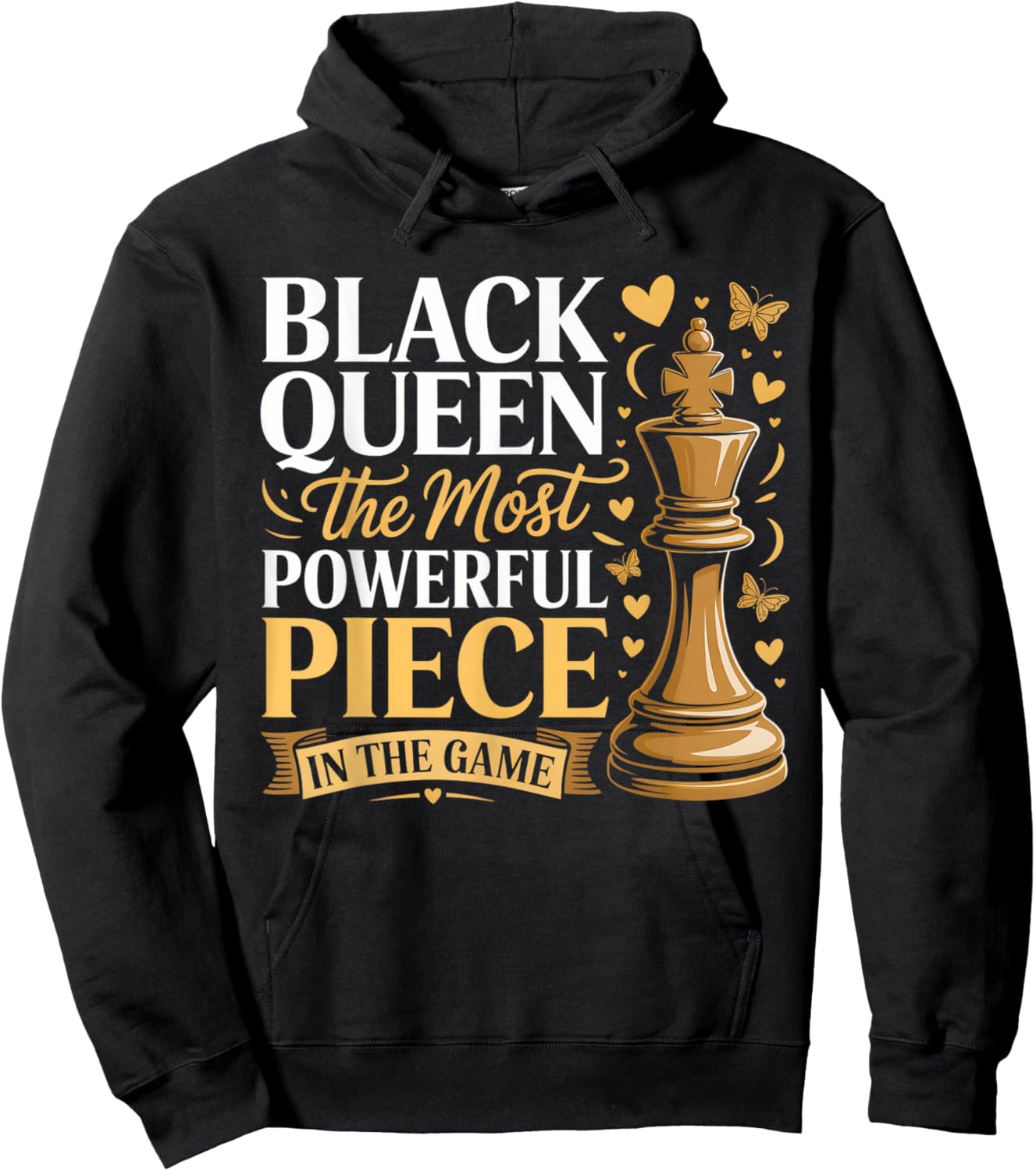 Black Queen Most Powerful Piece Black History Month Women Hoodie - Hoodie | Black