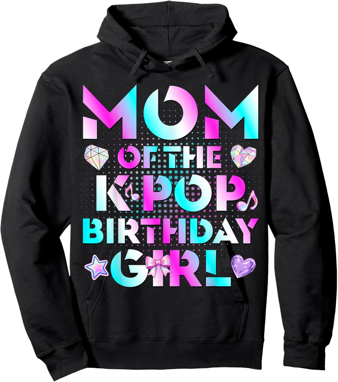 Mom of The K-Pop Birthday Girls Korean Music Lovers Hoodie - Hoodie | Black