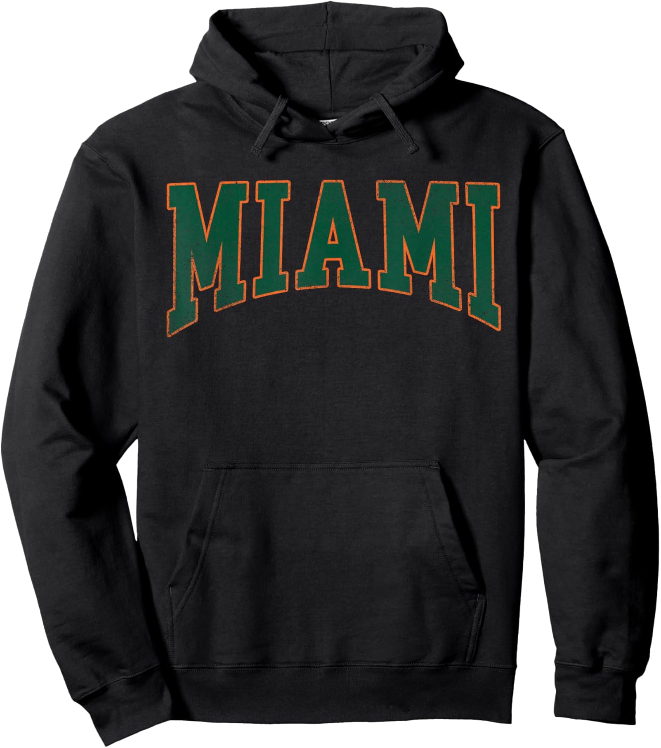 Miami Florida FL Vintage Athletic Sports Hoodie - Hoodie | Black