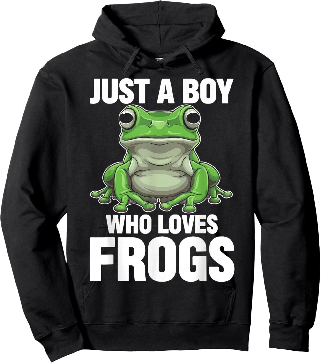 Just a Boy Who Loves Frogs Hoodie - Hoodie | Black
