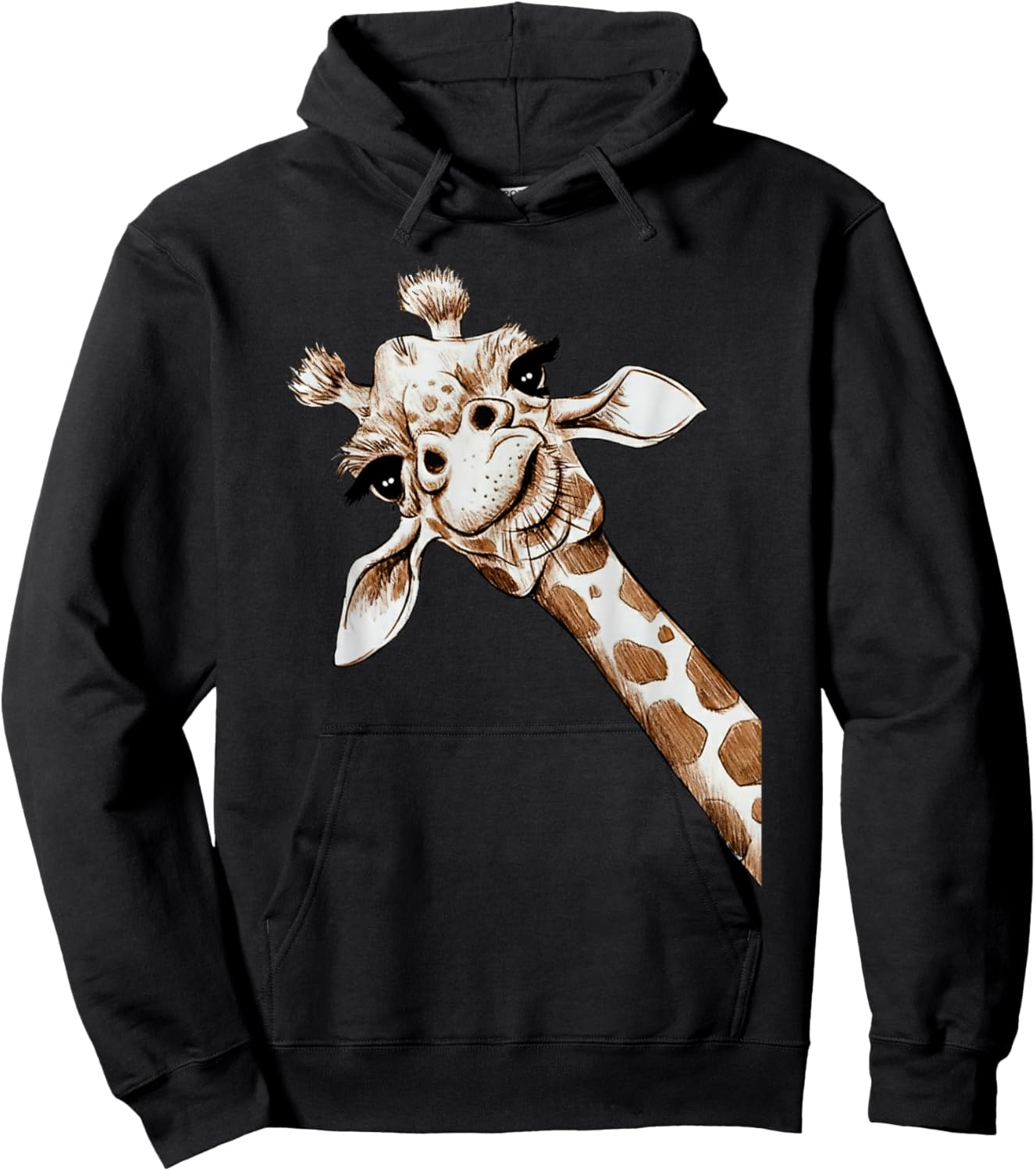 Love Giraffes Cute Giraffe Lovers Men Women Kids Costume Hoodie - Hoodie | Black