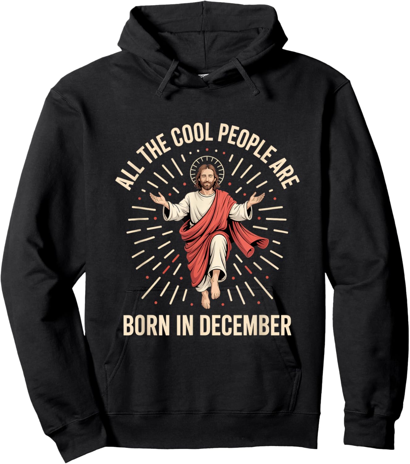 All The Cool People are Born in December Jesus Hoodie - Hoodie | Black