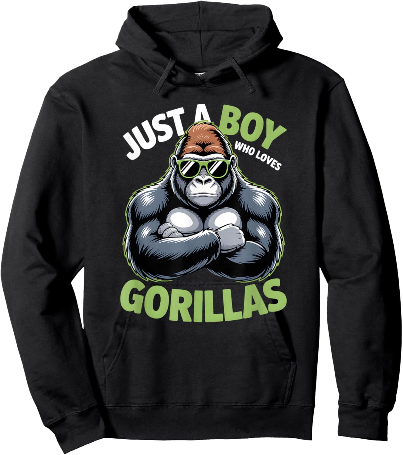 Boys Gorilla Hoodie - Hoodie | Black