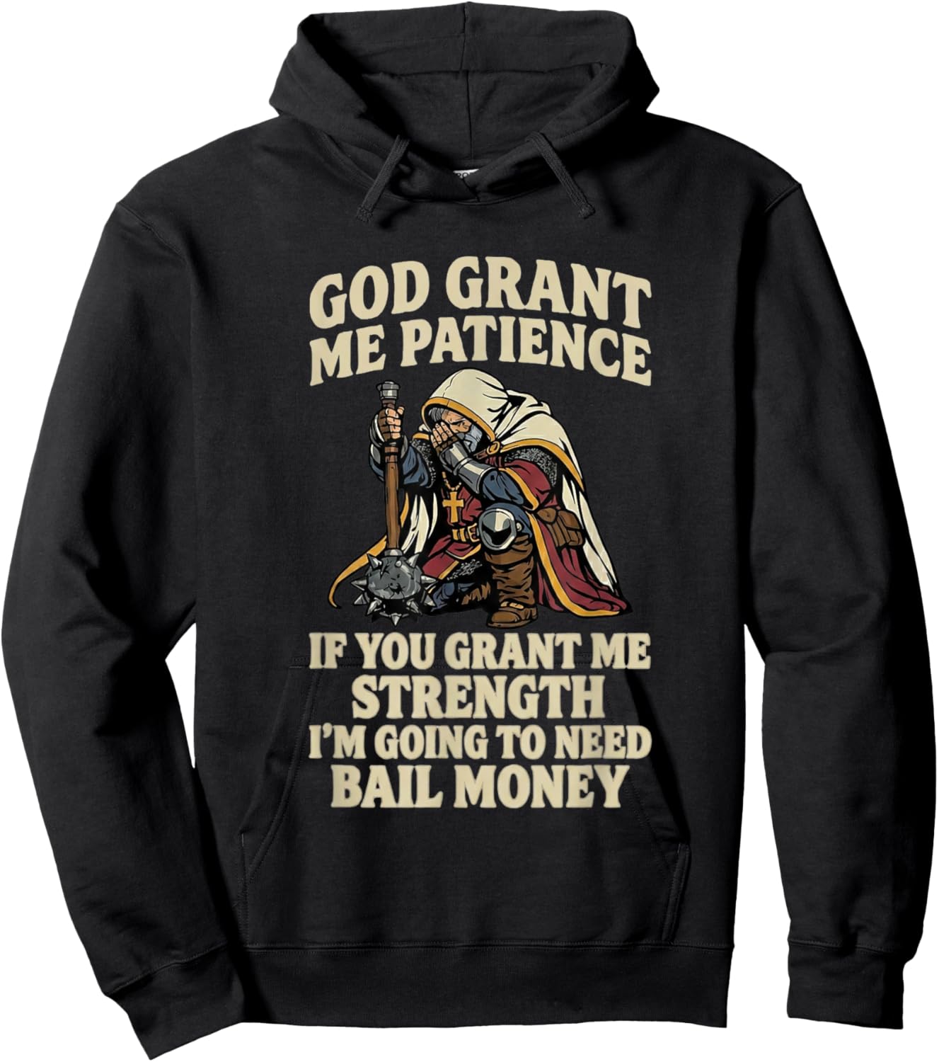 God Grant Me Patience If You Grant Me Strength Christian Hoodie - Hoodie | Black