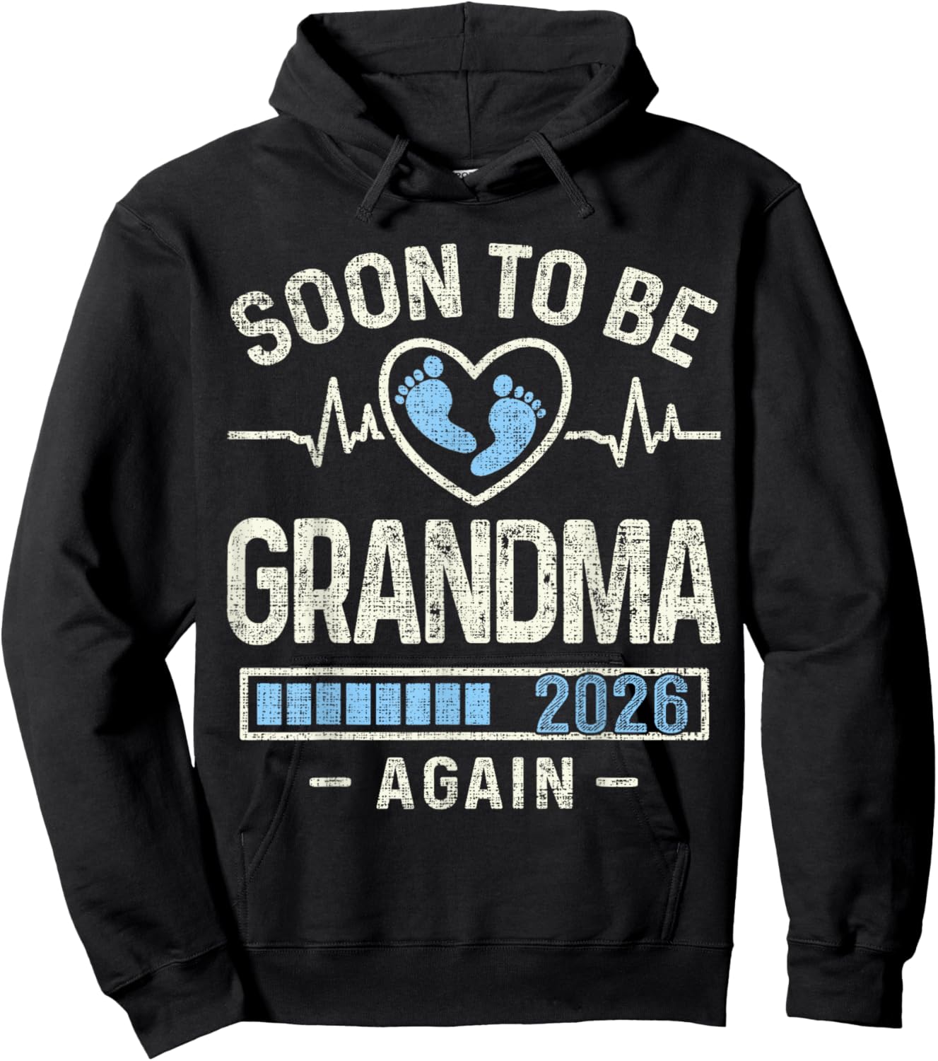 Soon to Be Grandma Again 2026 Pregnancy Expecting Baby Funny Hoodie - Hoodie | Black