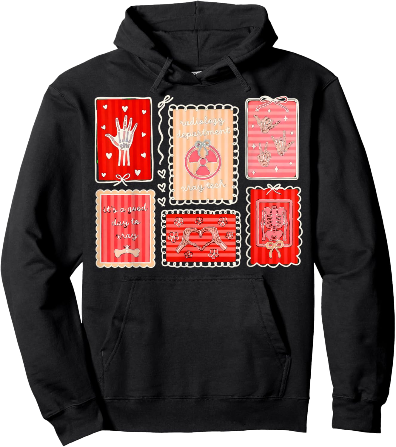 Radiology Valentine Heart for Valentine X-ray Tech Hoodie - Hoodie | Black