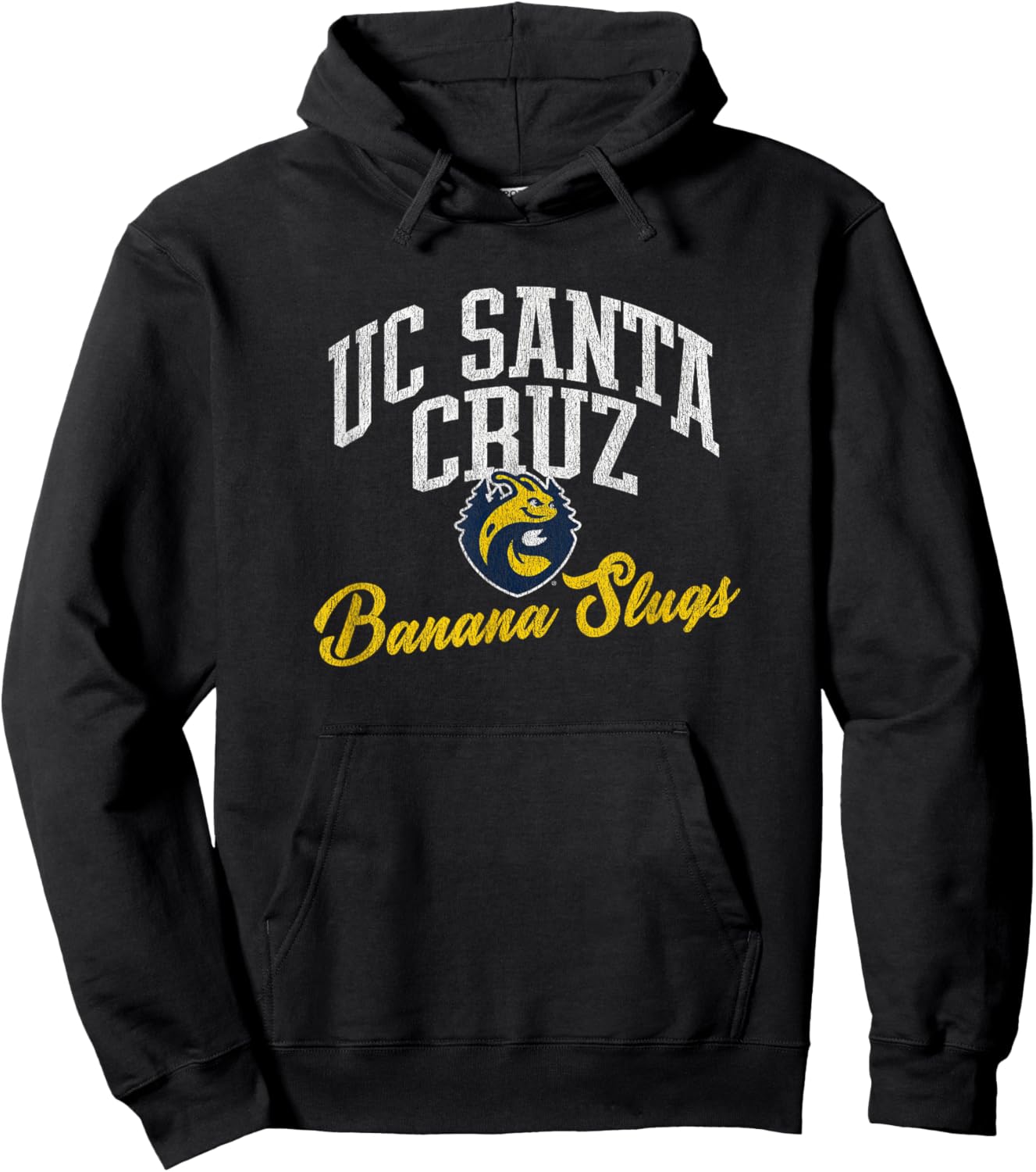 UC Santa Cruz UCSC Banana Slugs Archover Script Hoodie - Hoodie | Black
