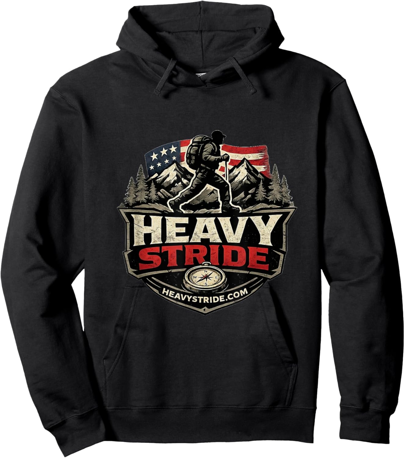 Patriotic Rucking & Hiking Hoodie - Hoodie | Black