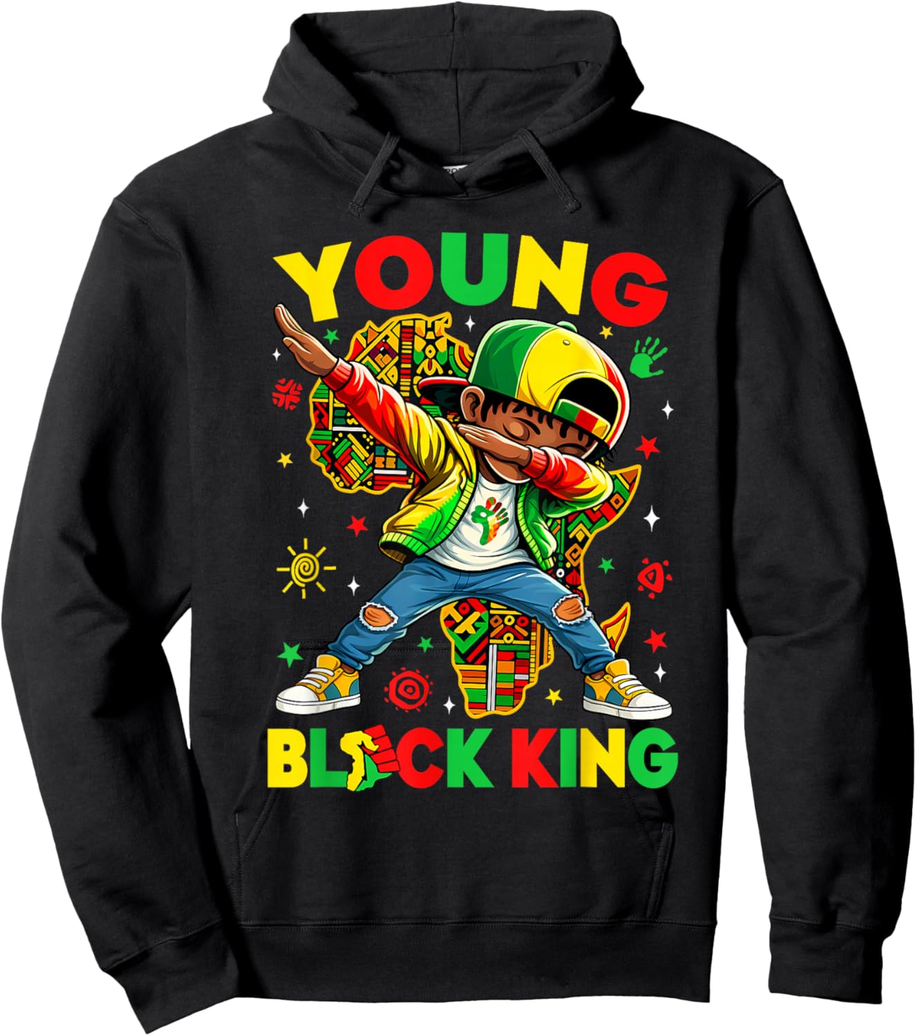 Young Black King Melanin African American History Month Hoodie - Hoodie | Black