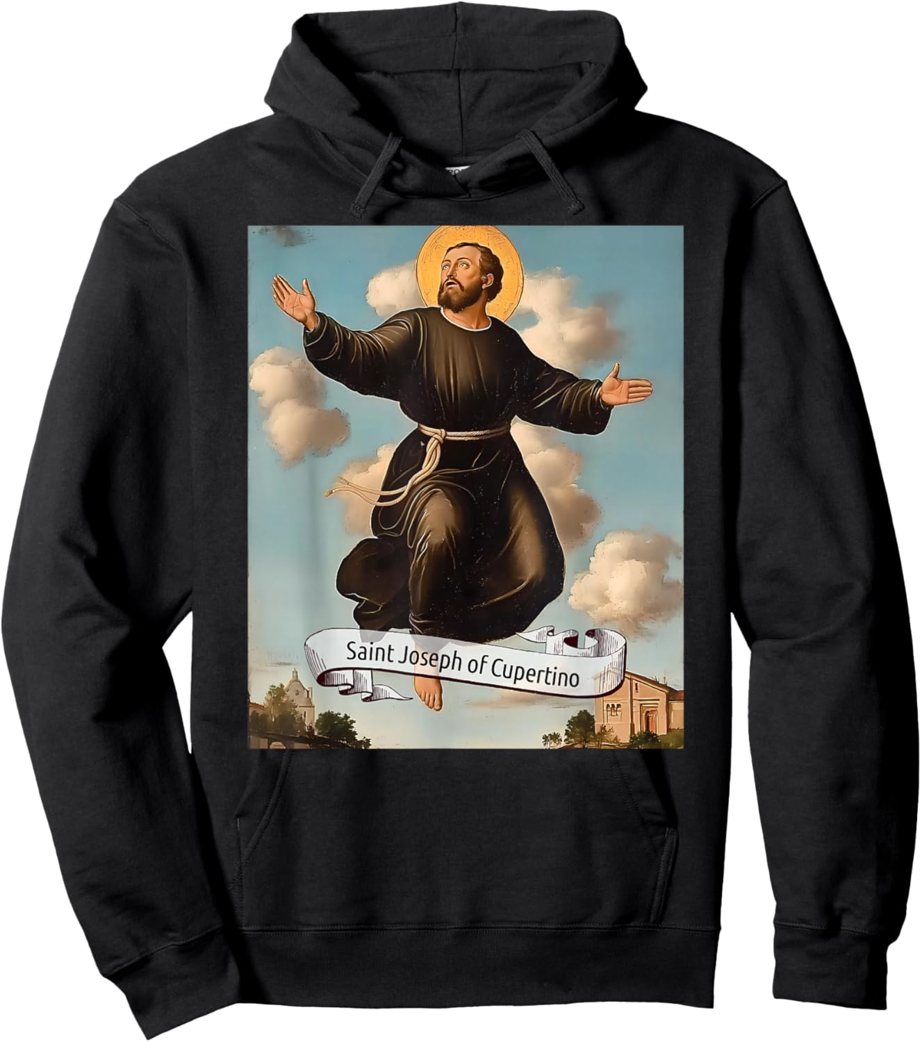 St Joseph of Cupertino, Catholic Saint Design Christian Gift Hoodie - Hoodie | Black