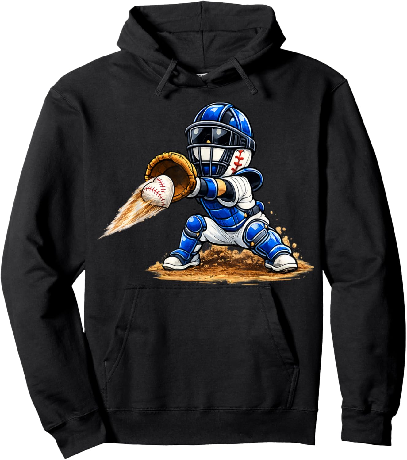 Baseball Valentine's Day Drip Ice Cream Team Hoodie - Hoodie | Black
