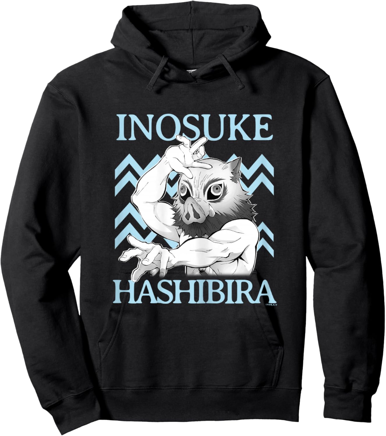 Demon Slayer: Kimetsu no Yaiba Inosuke Fierce Battle Mode Hoodie - Hoodie | Black
