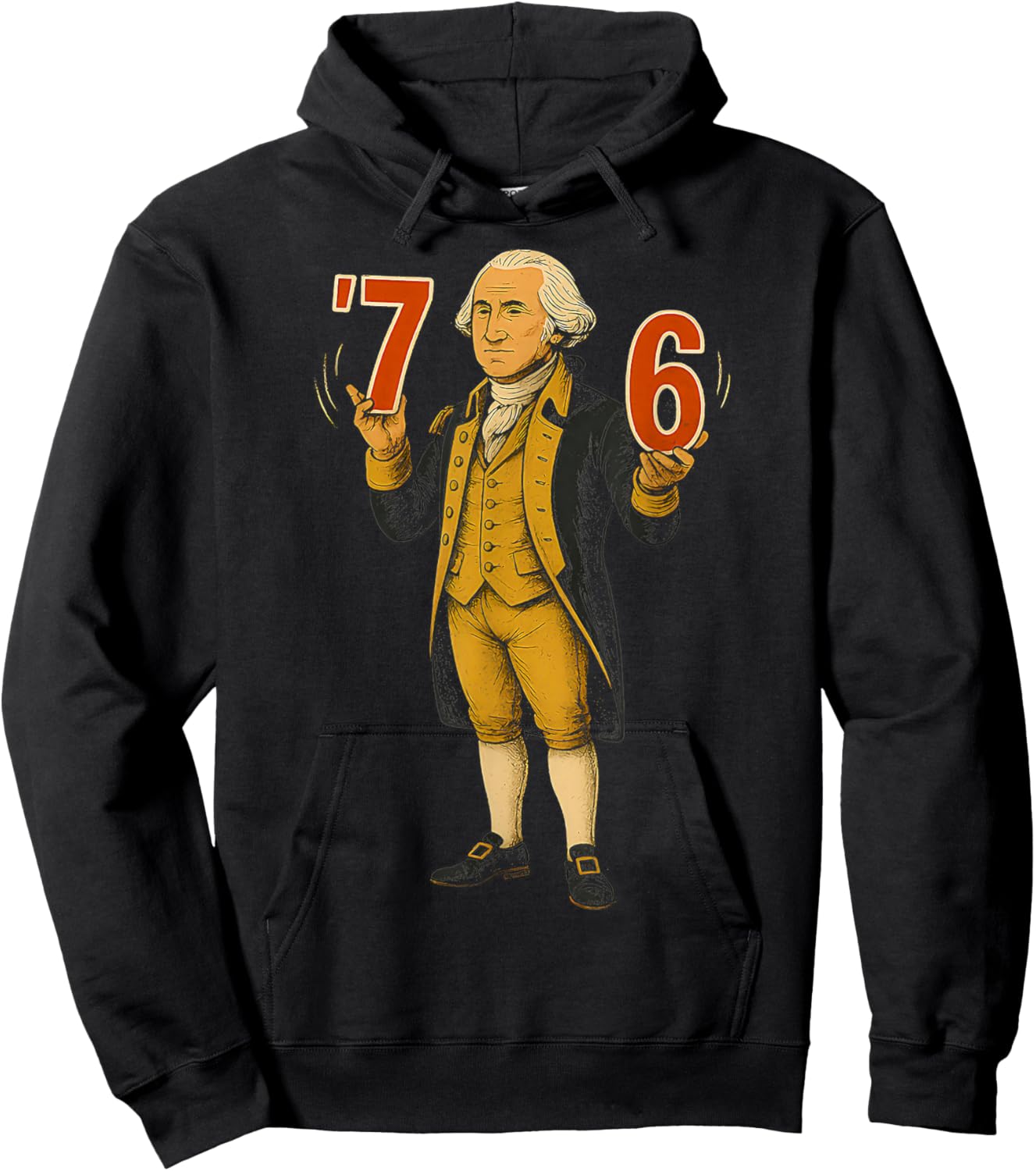6-7 7-6 George Washington Hoodie - Hoodie | Black