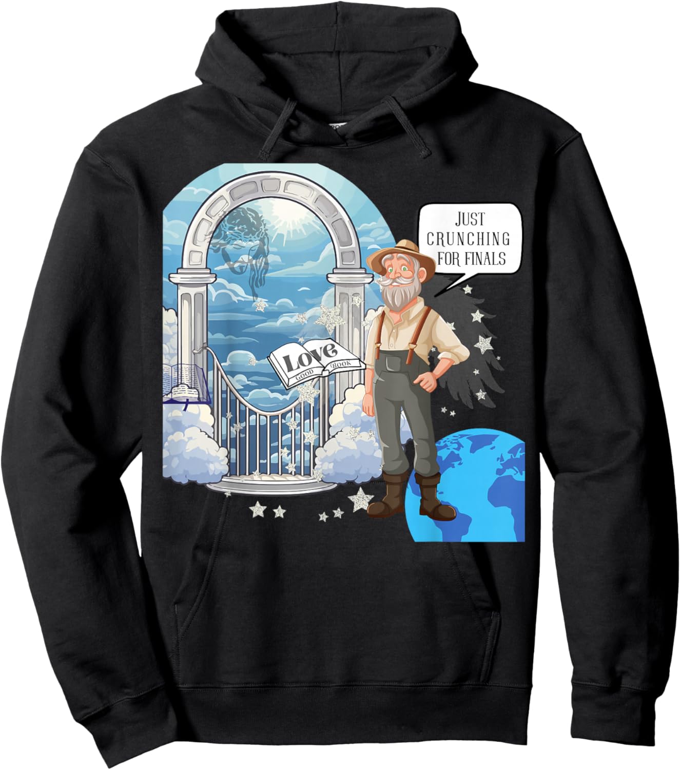 Crunching for Finals Hoodie - Hoodie | Black