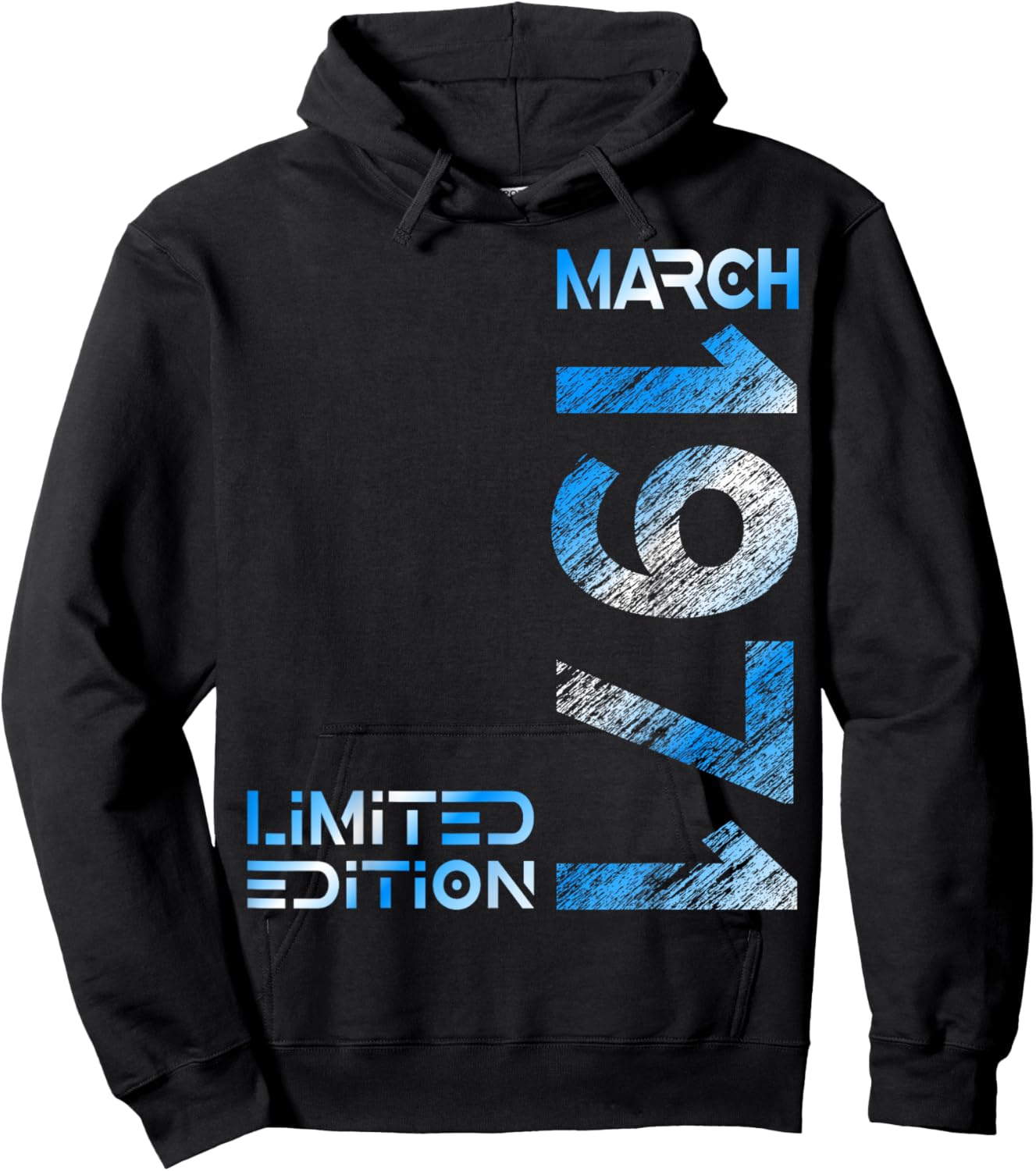 Limited Edition March 1971 Vintage 55. Birthday Hoodie - Hoodie | Black