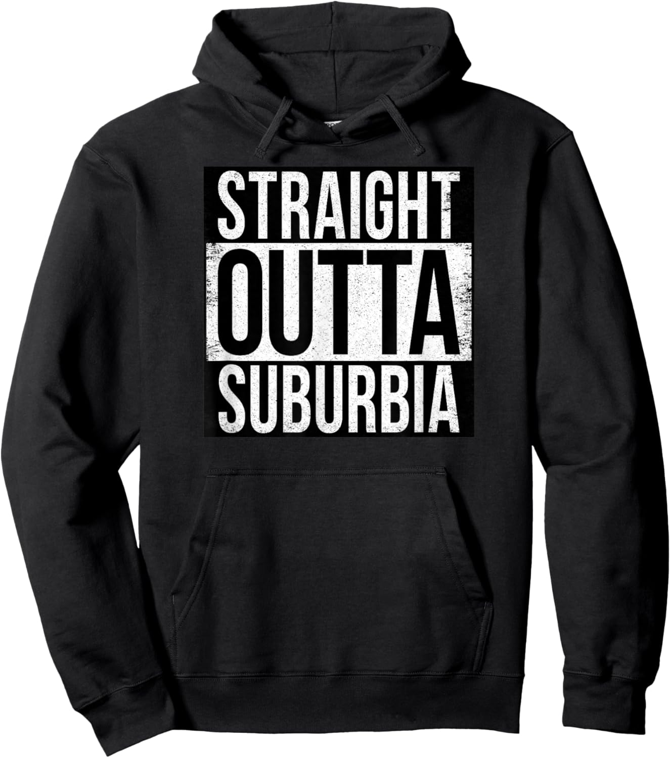Straight Outta Suburbia Hoodie - Hoodie | Black