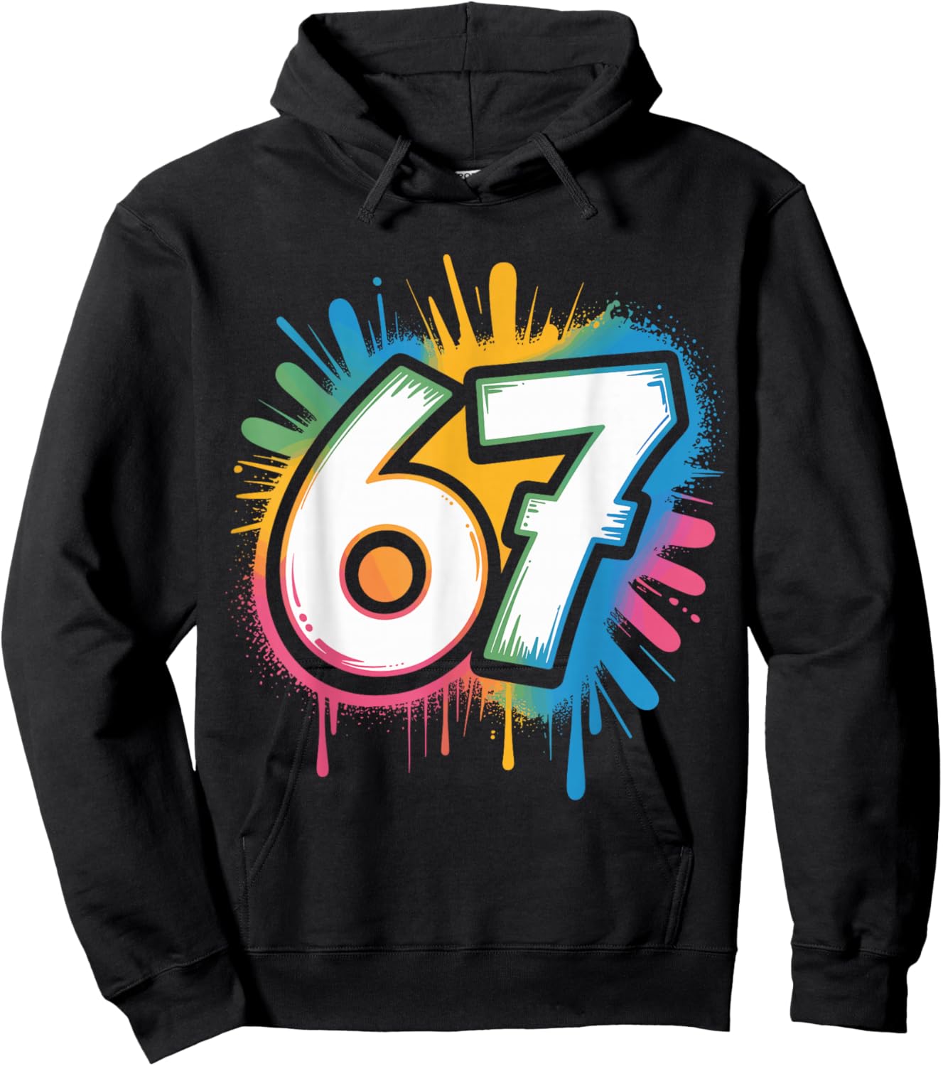 67 Meme Six Seven 6 7 Funny Brainrot Rizz Gen Alpha Hoodie - Hoodie | Black