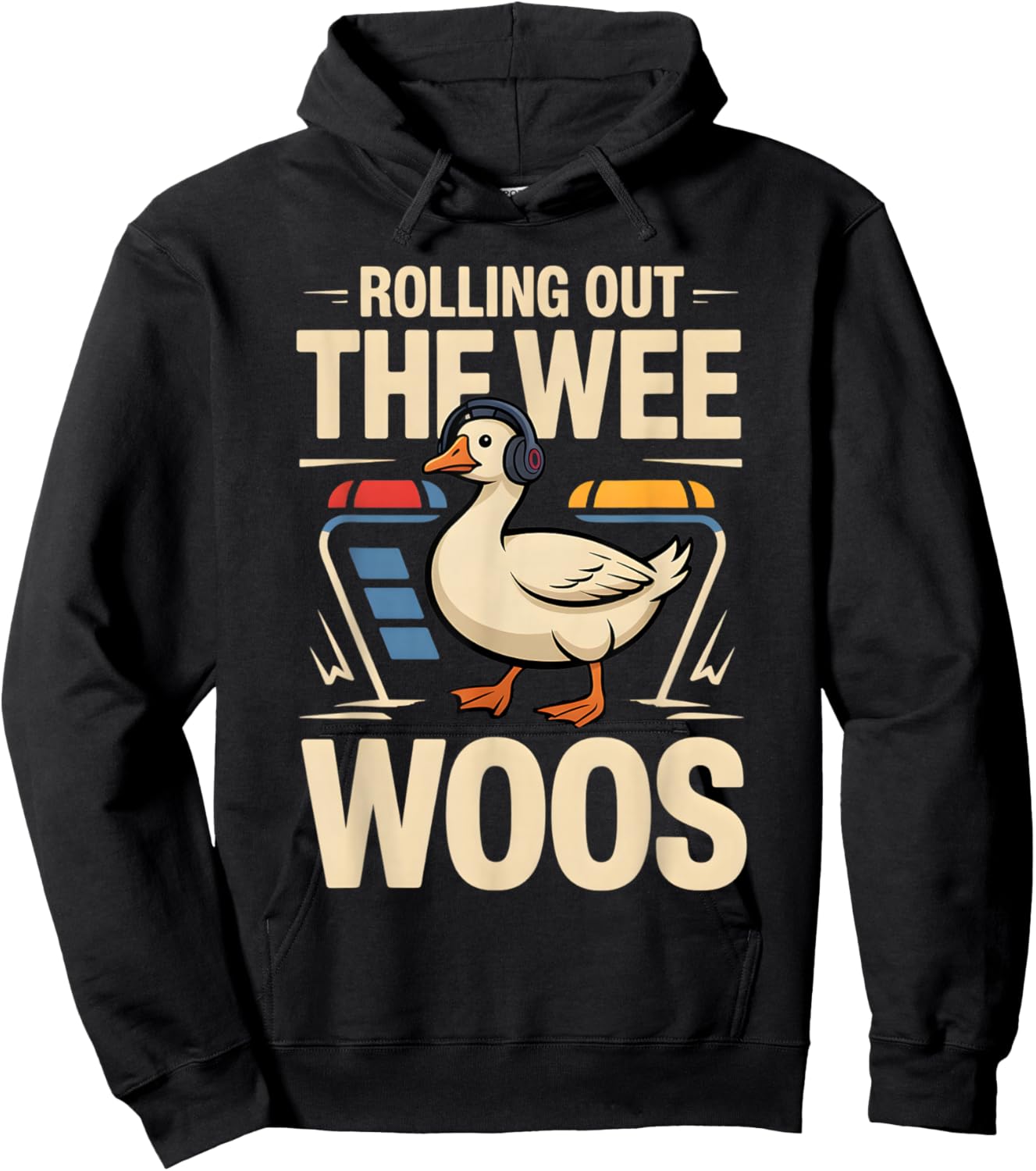 911 Dispatcher Goose Rolling Out the Wee Woos Hoodie - Hoodie | Black