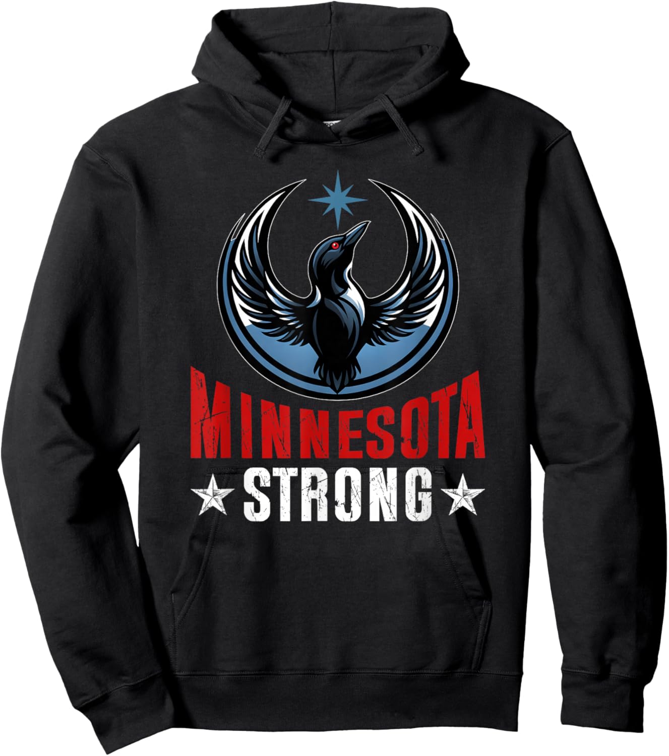 Retro Vintage Minnesota Strong Hoodie - Hoodie | Black