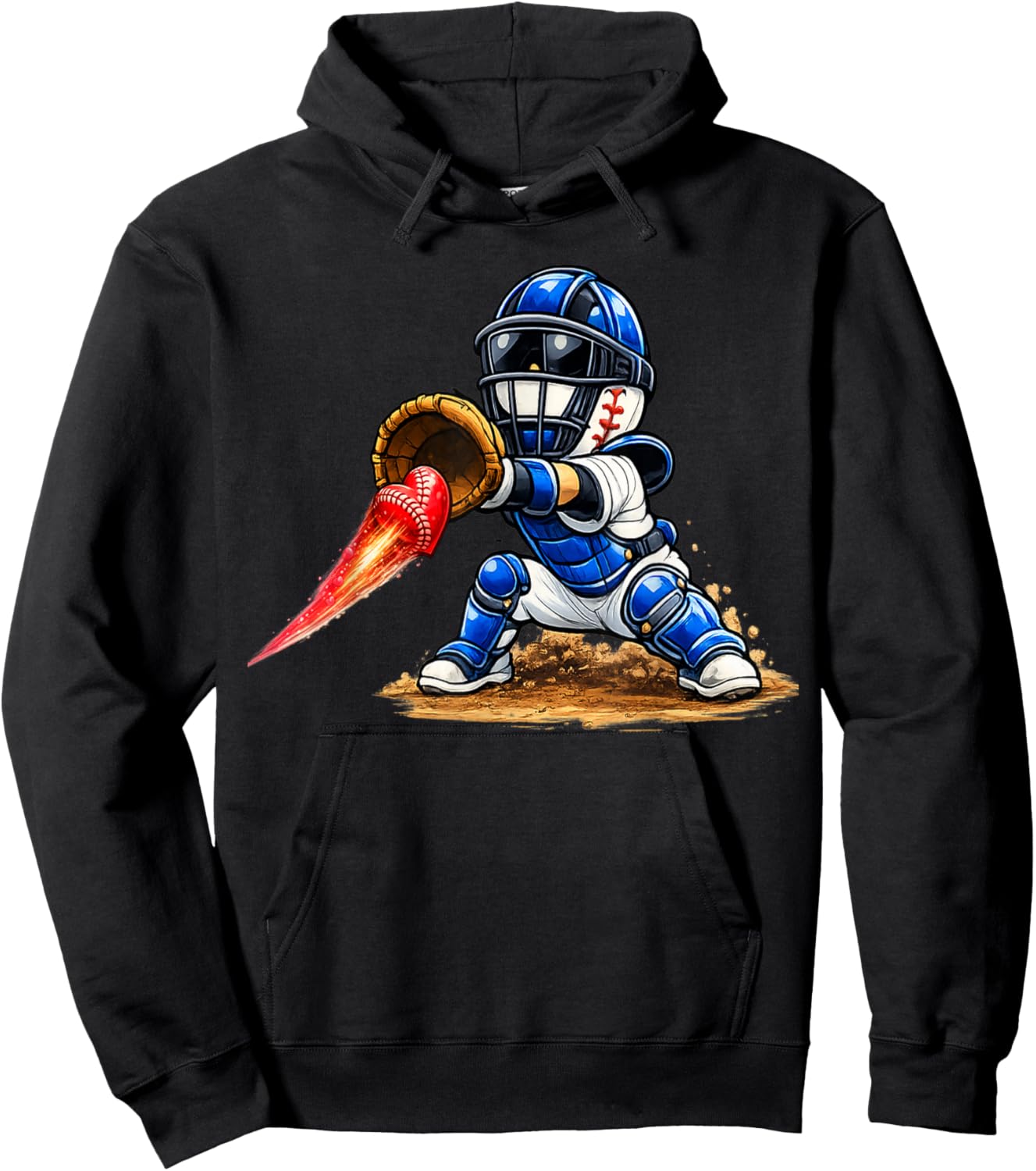 Baseball Valentine's Day Drip Ice Cream Team Hoodie - Hoodie | Black