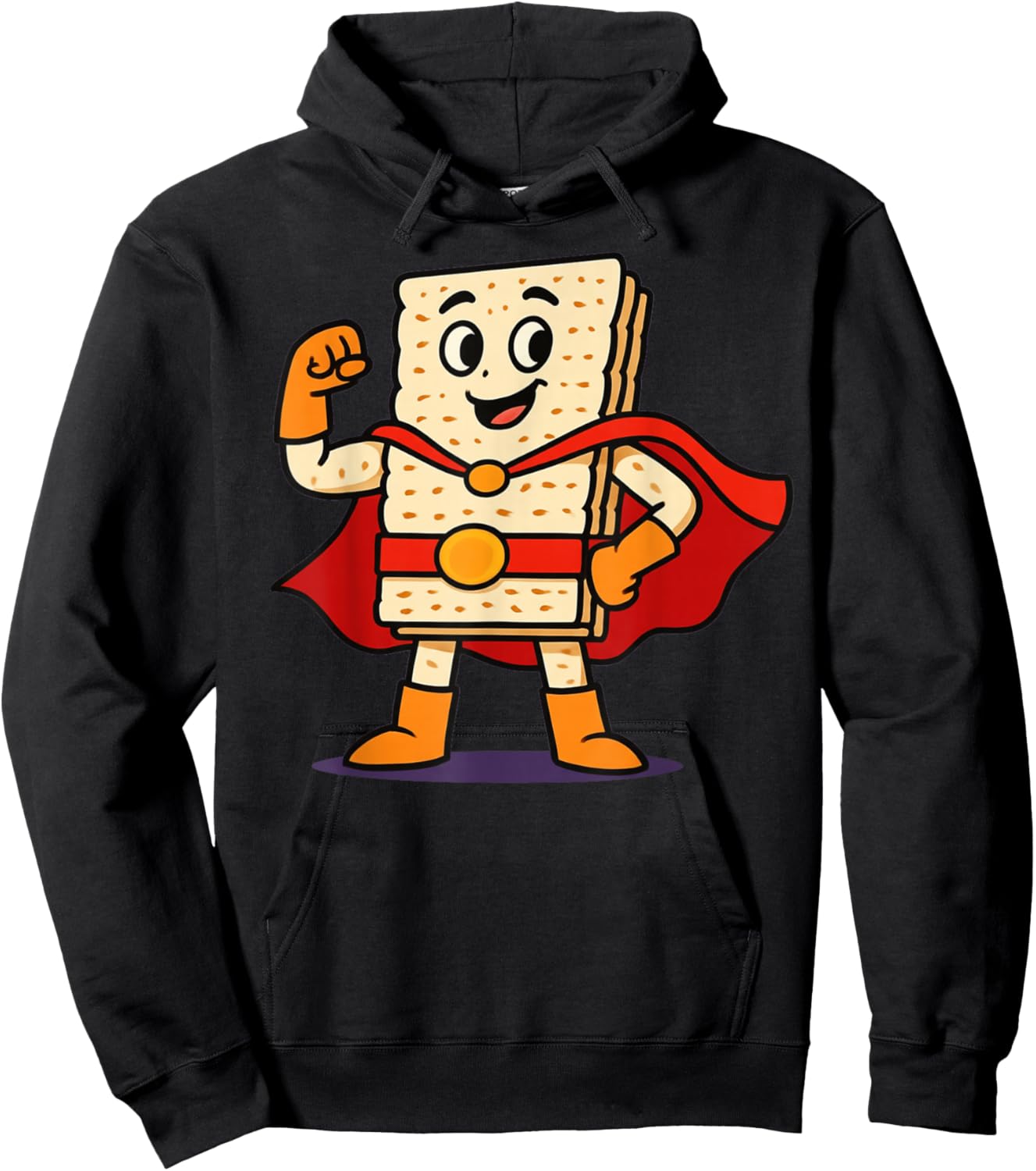 Matzo Man Passover Seder Funny Jewish Holiday Hoodie - Hoodie | Black