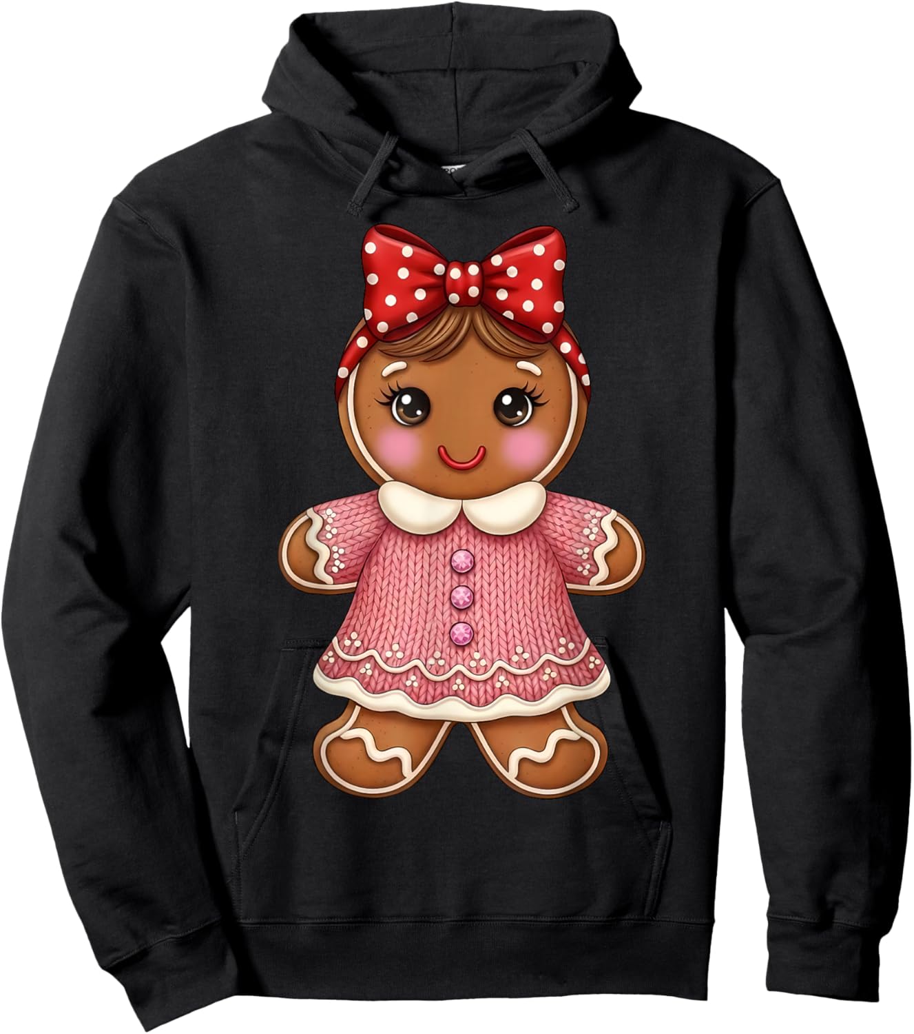 Gingerbread Kids Boys Christmas Hoodie - Hoodie | Black