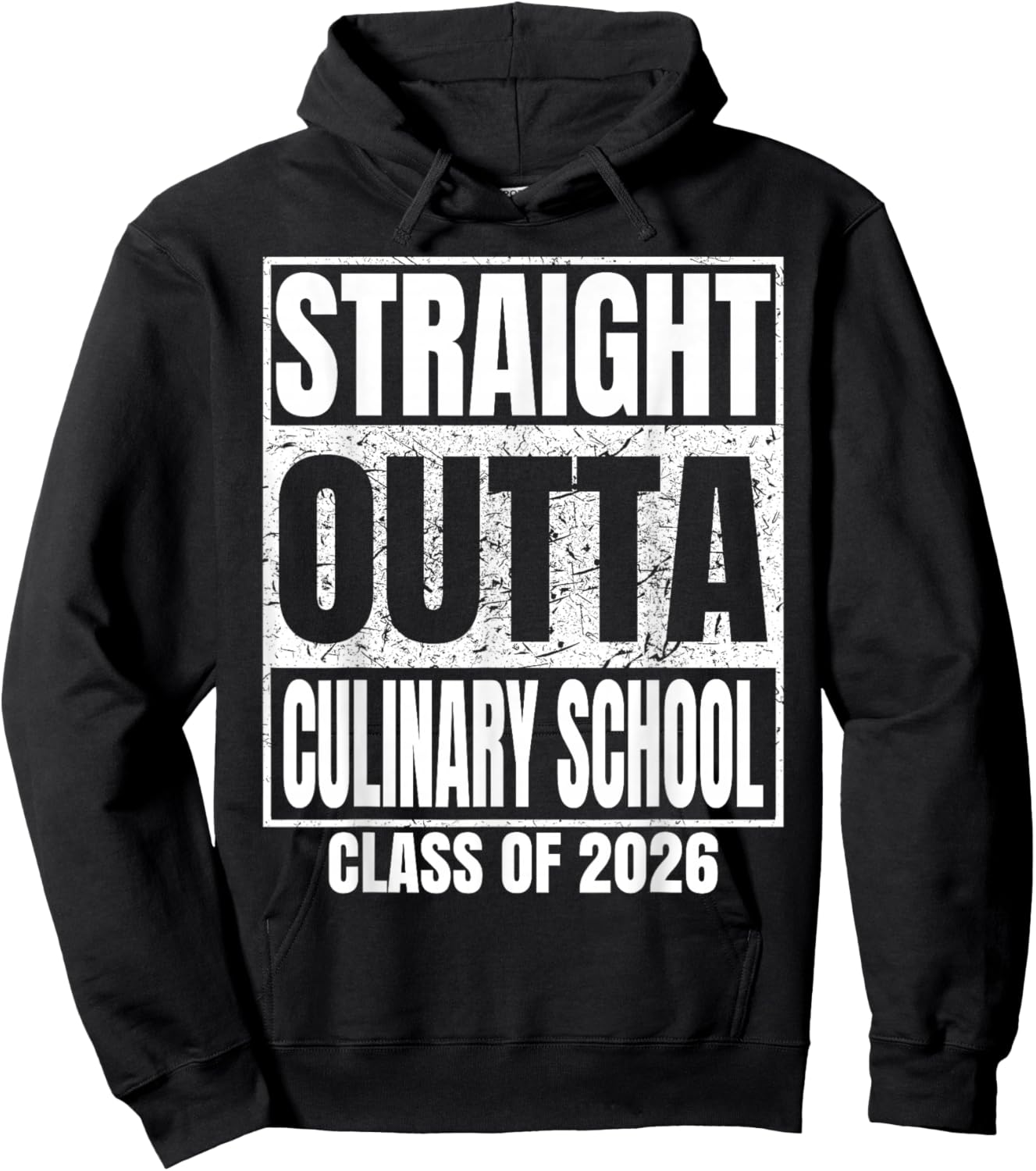 Straight Outta Culinary School Class of 2026 Graduation Hoodie - Hoodie | Black