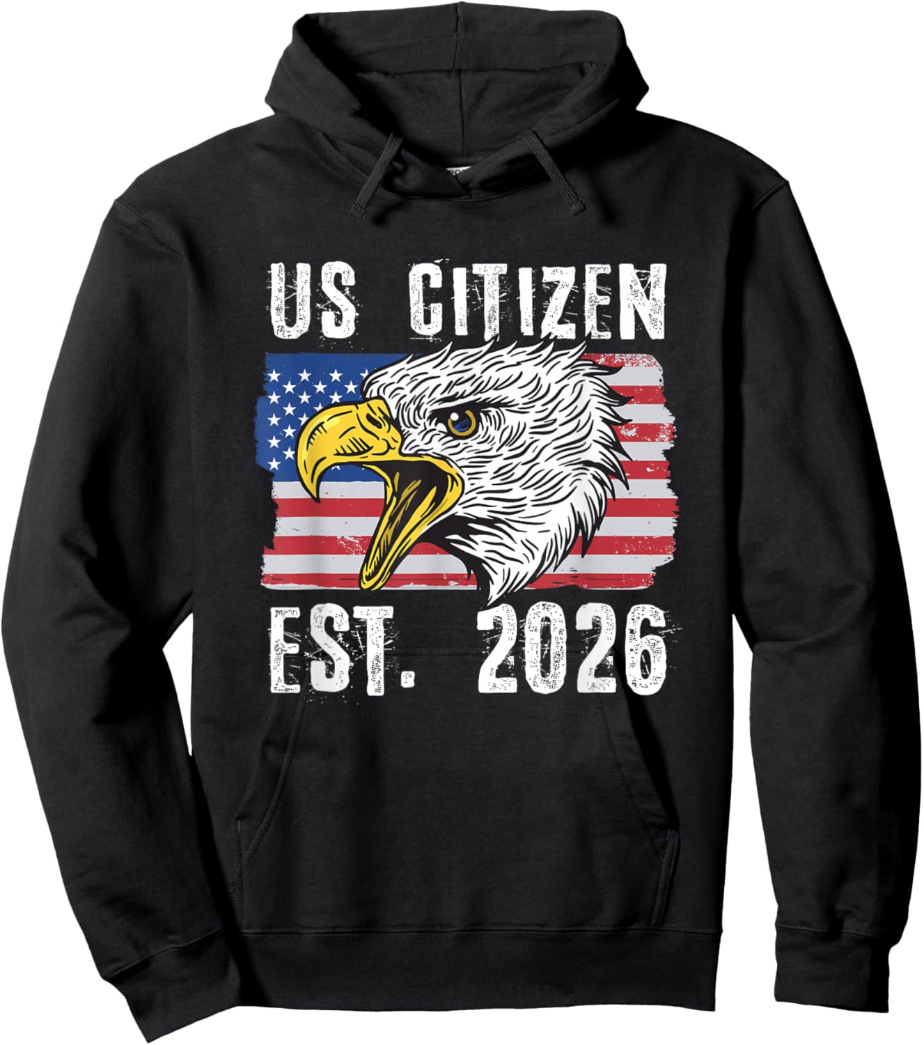 US Citizen Est. 2026 Citizenship New USA Citizen Hoodie - Hoodie | Black
