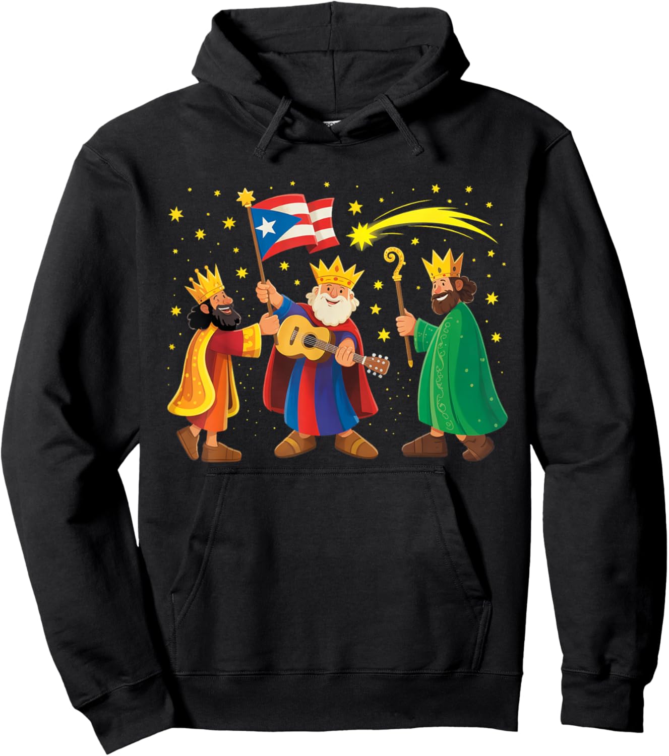 Los Tres Reyes Magos Three Wise Men Kings Christmas Hoodie - Hoodie | Black