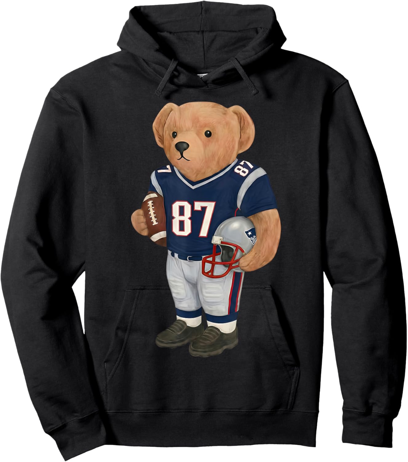 Vintage Bear Patriot School Spirit Men Women Kids Hoodie - Hoodie | Black