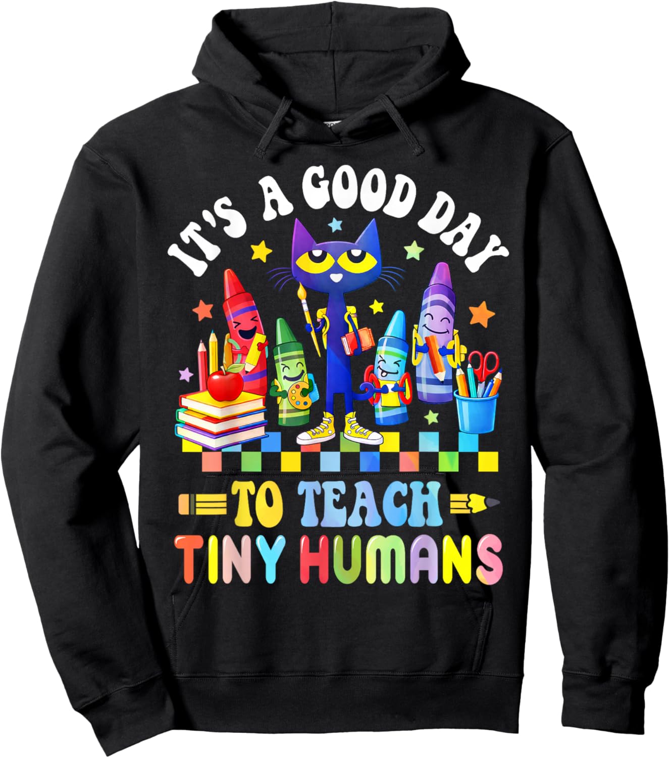 Its A Good Day to Teach Tiny Humans Teacher Life 100 Days Hoodie - Hoodie | Black