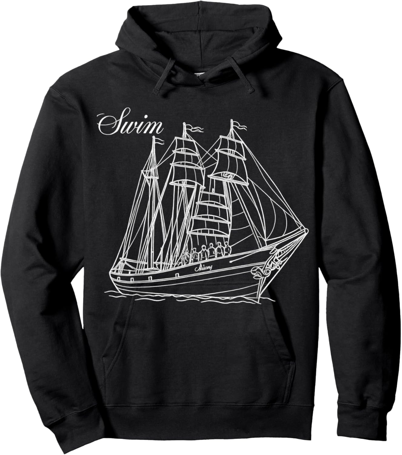 T-Shirt Hoodie - Hoodie | Black