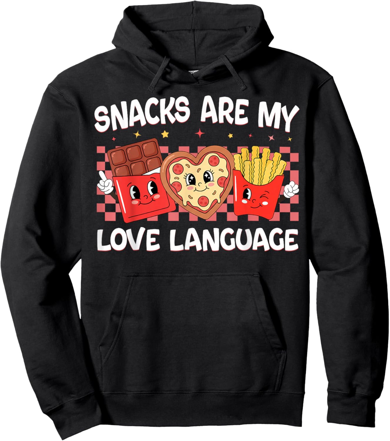 Snacks are My Love Language Funny Valentine Boys Toddler Hoodie - Hoodie | Black
