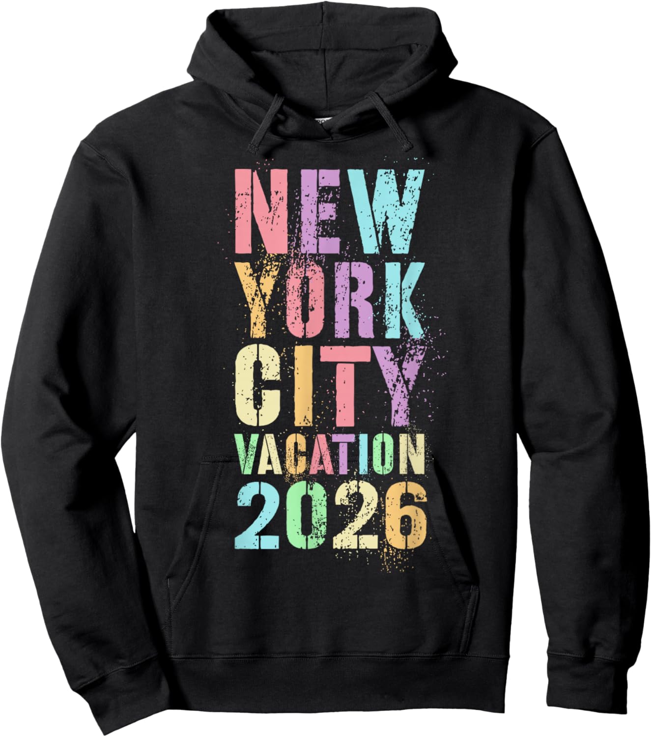 Vintage NEW YORK City Vacation 2026 Family Trip Kids Besties Hoodie - Hoodie | Black