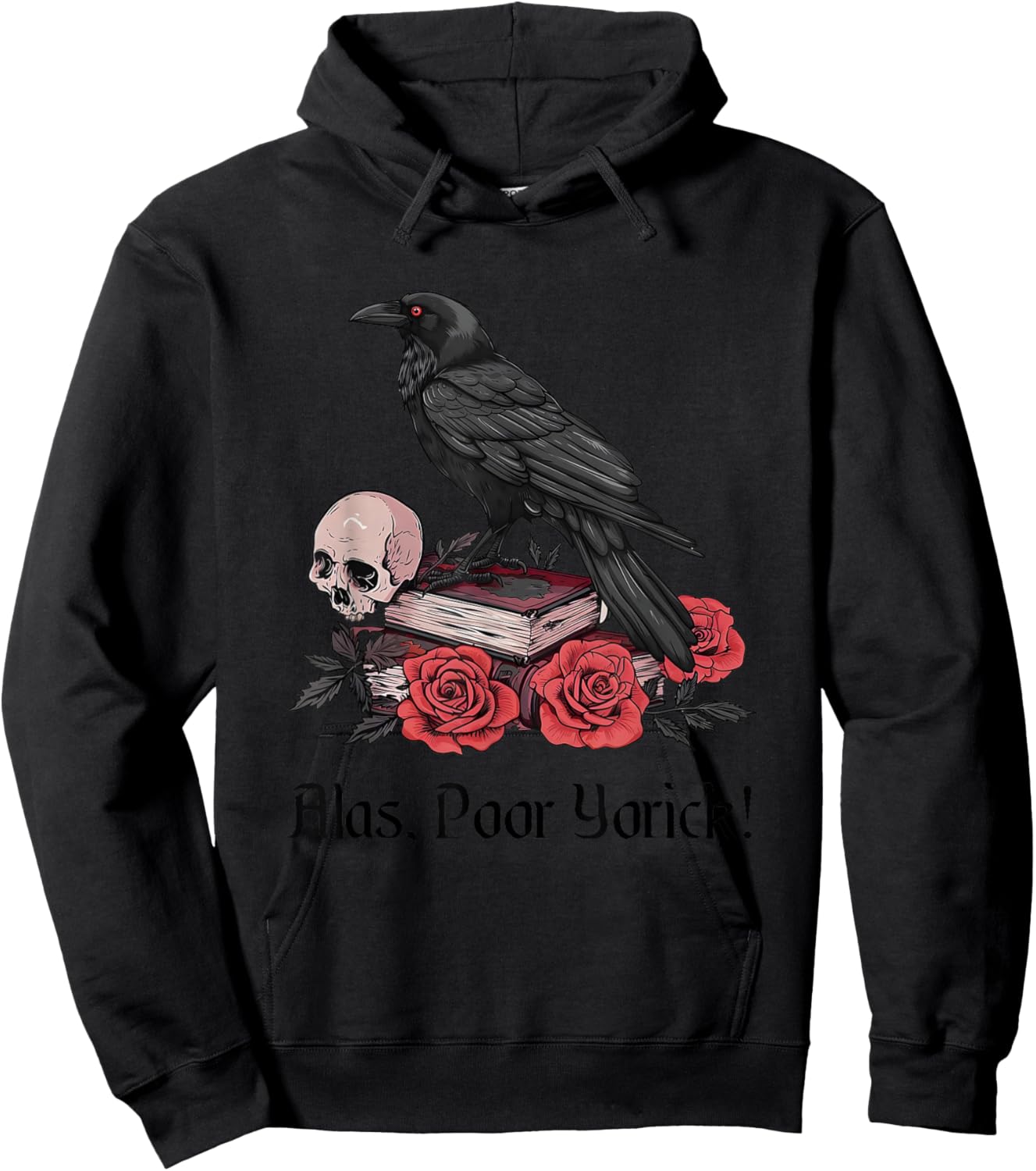 Hamlet Shakespeare Play Quote Alas, Poor Yorick! Hoodie - Hoodie | Black