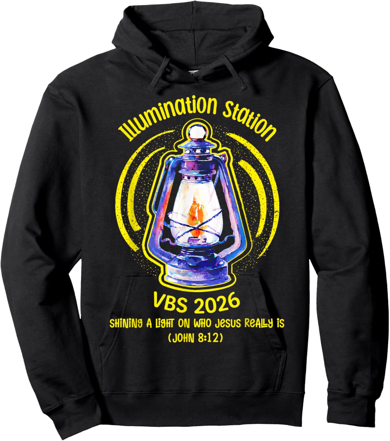 Illumination Station VBS 2026 Faith Bible Verse Summer Kids Hoodie - Hoodie | Black