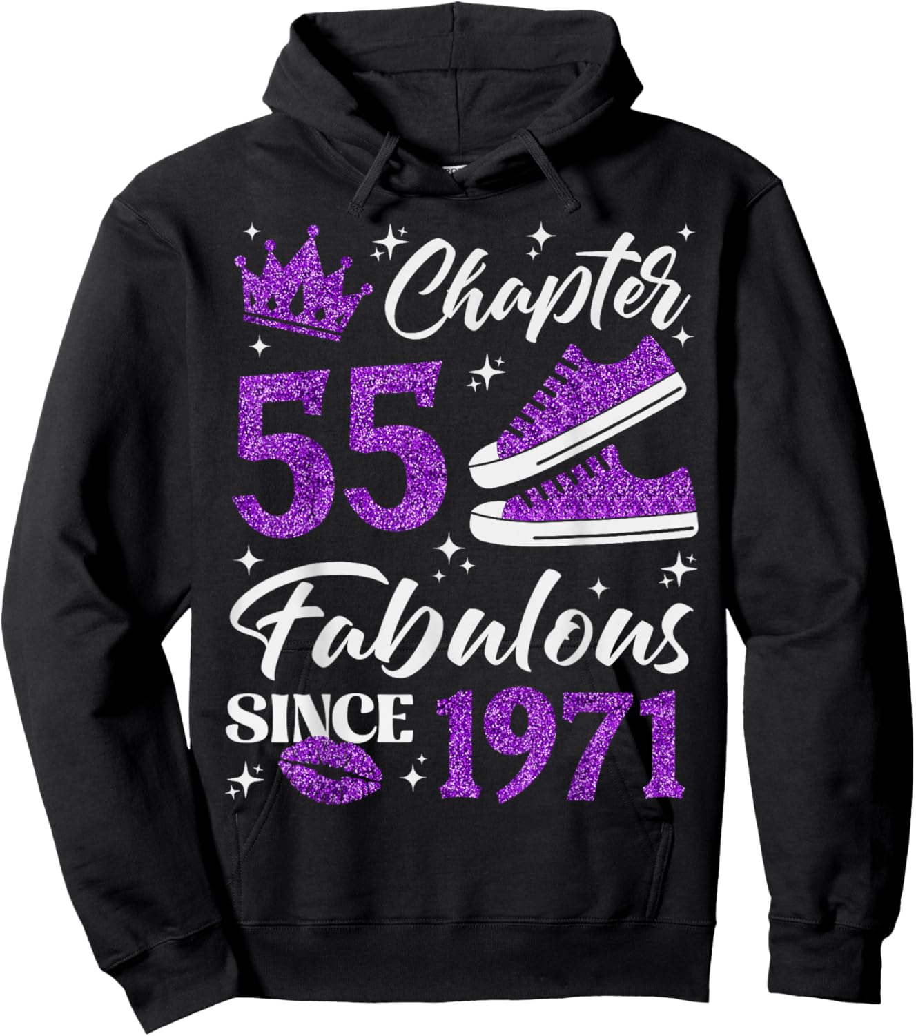 Chapter 55 Fabulous Since 1971 55Th Birthday Women Lady Hoodie - Hoodie | Black