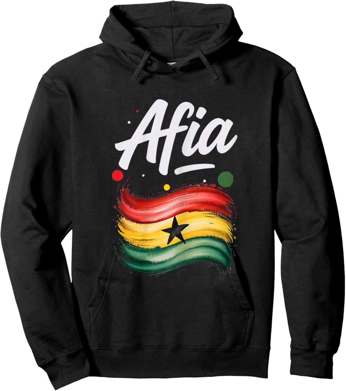 Afia Ghana Flag Ghanaian Name Birthday Gift Hoodie - Hoodie | Black