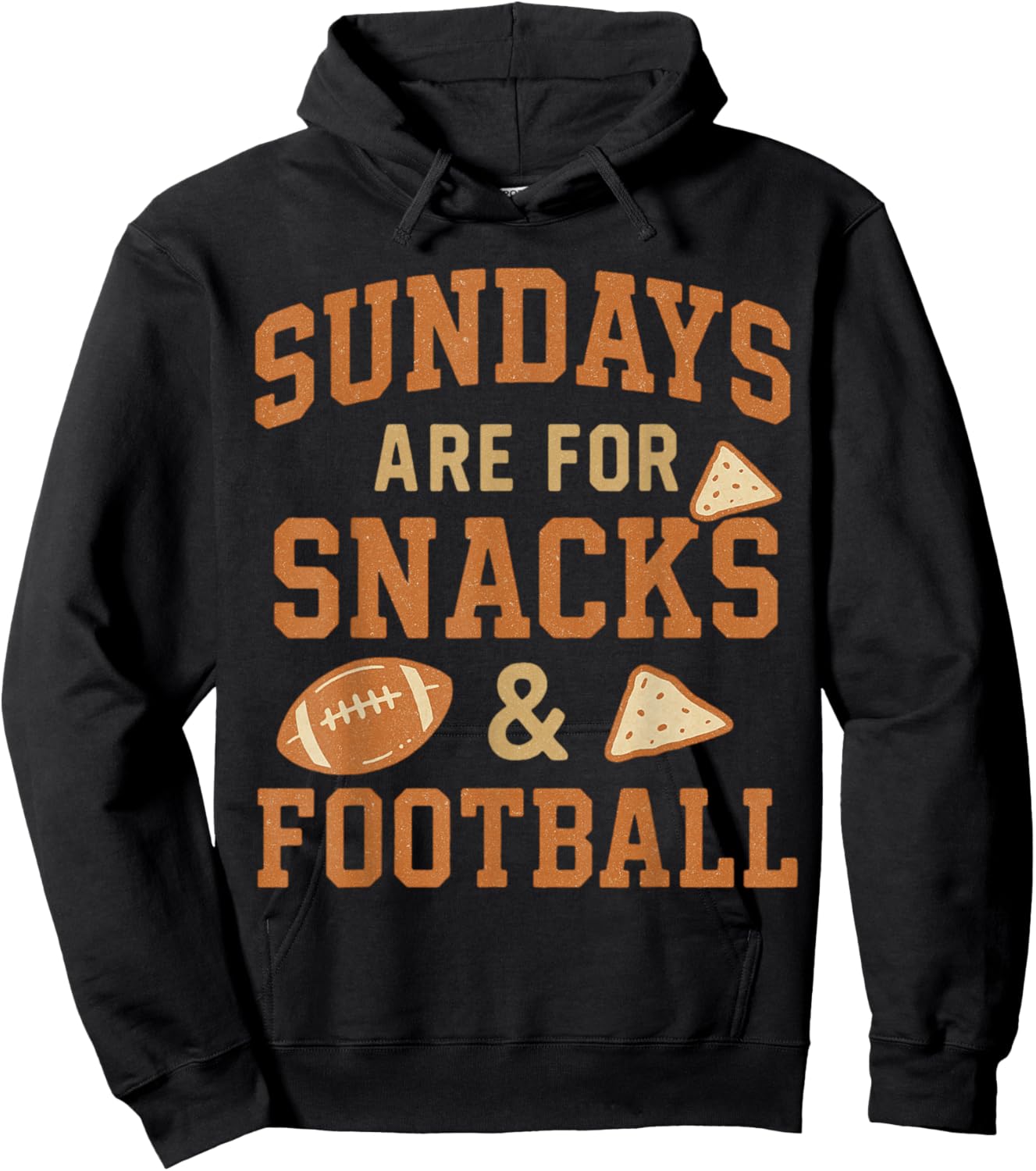 Sundays are for Snacks and Football Retro Game Day Funny Top Hoodie - Hoodie | Black