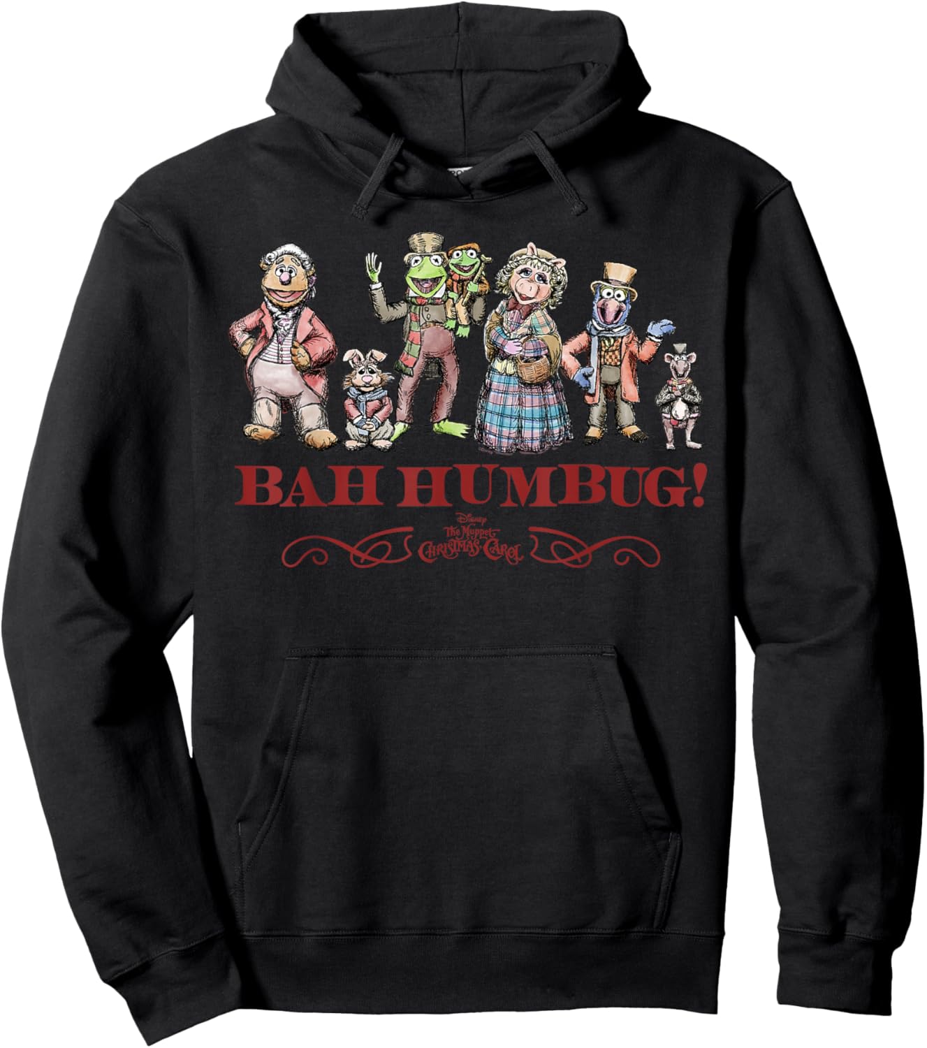 Disney The Muppet Christmas Carol Bah Humbug! Holiday Hoodie - Hoodie | Black