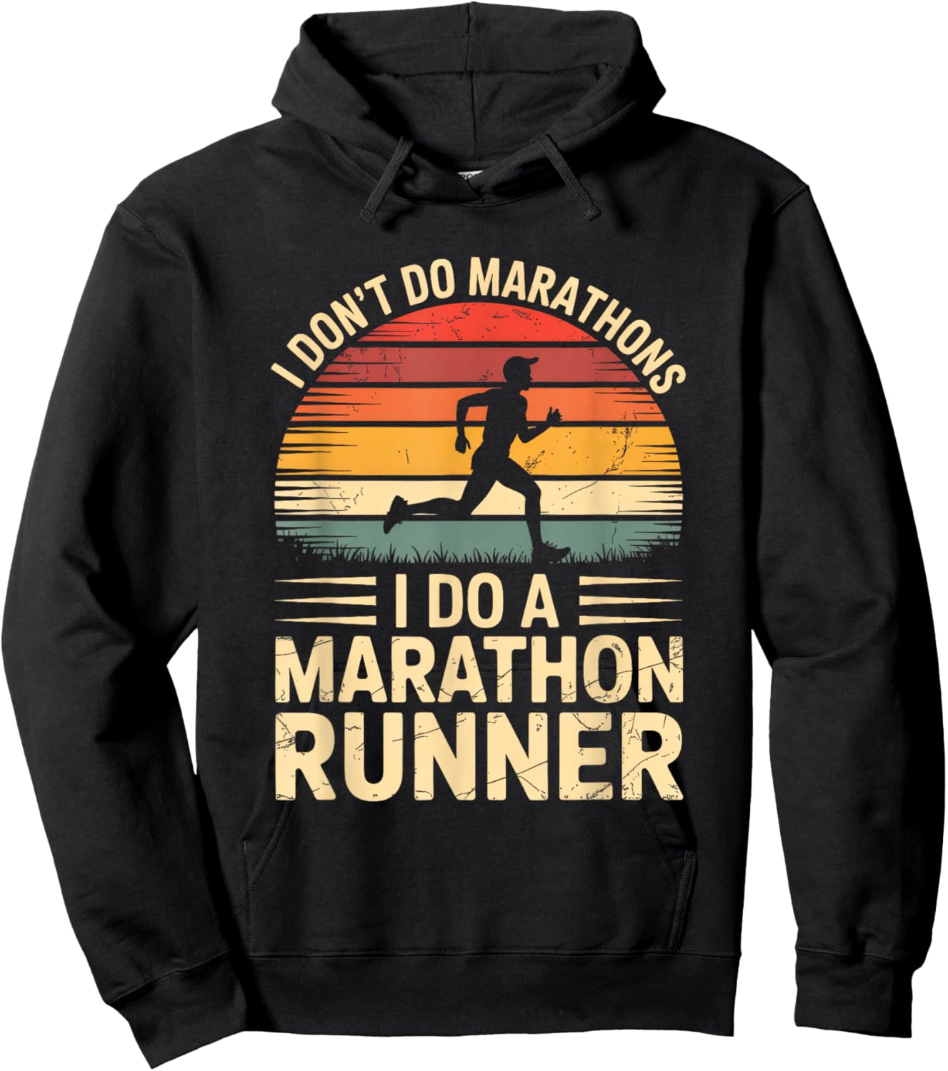 I Don't Do Marathons I Do A Marathon Runner Funny Fitness Hoodie - Hoodie | Black