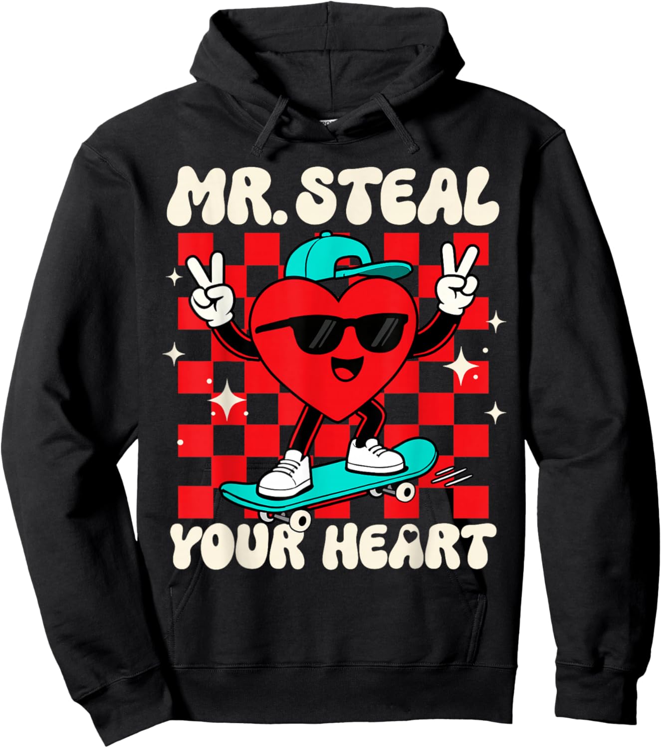 Mr Steal Your Heart for Boys Toddlers Valentine's Day Kids Hoodie - Hoodie | Black