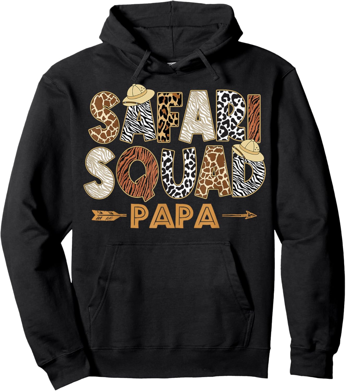 Safari Zoo Safari Squad Papa of Birthday Boy Girl Hoodie - Hoodie | Black