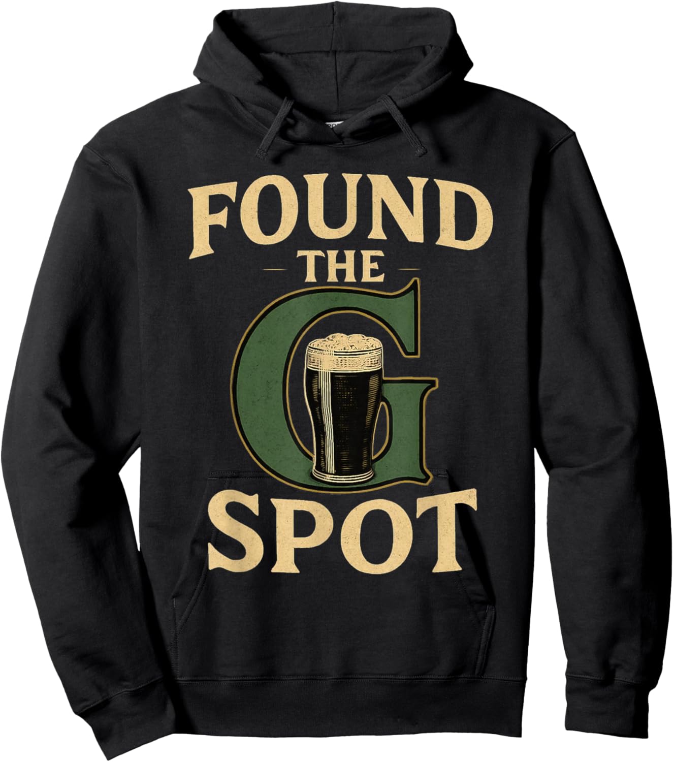 Found The G Spot Funny Irish Pub Beer Design Hoodie - Hoodie | Black